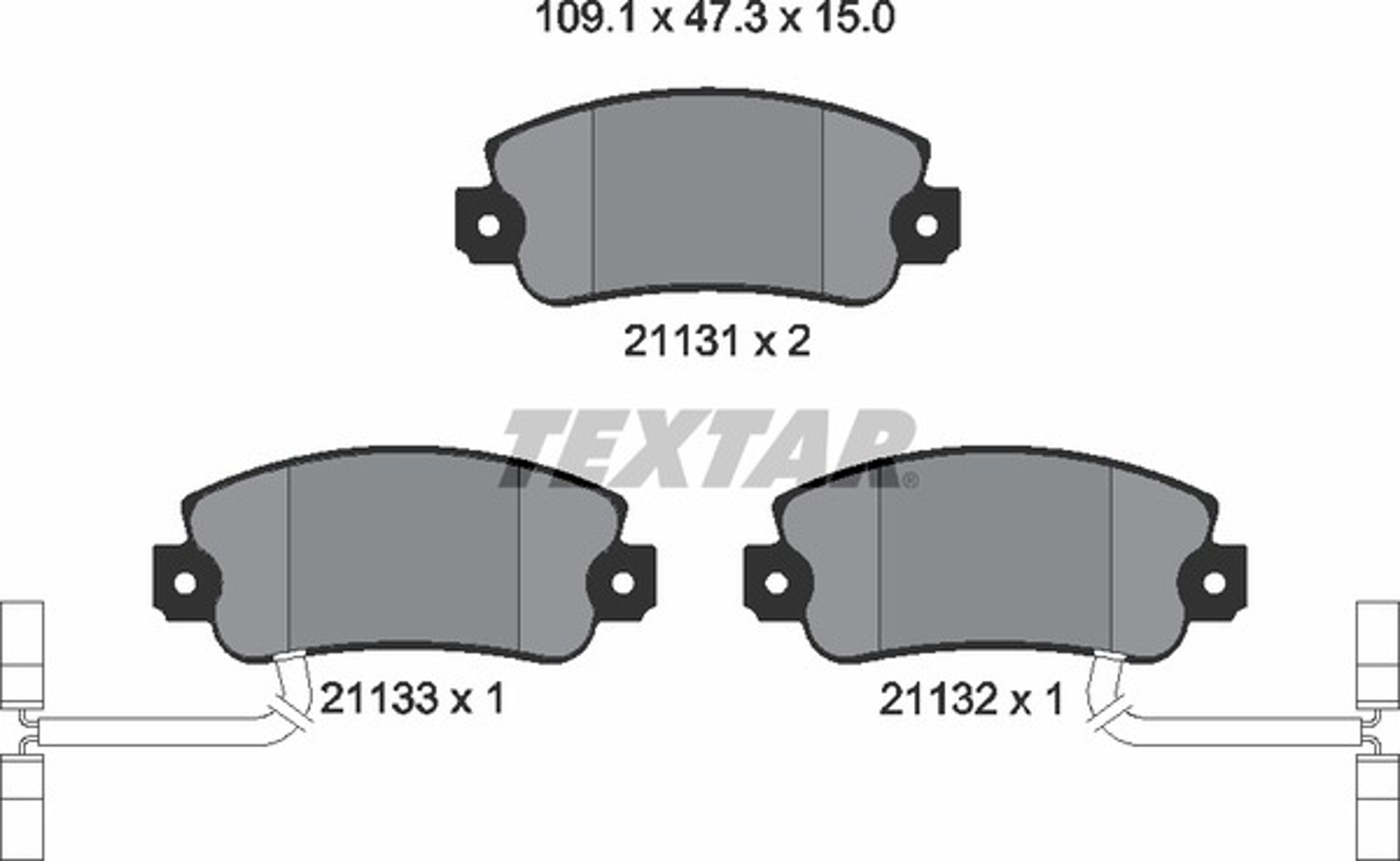 Колодки тормозные дисковые TEXTAR 2113103
