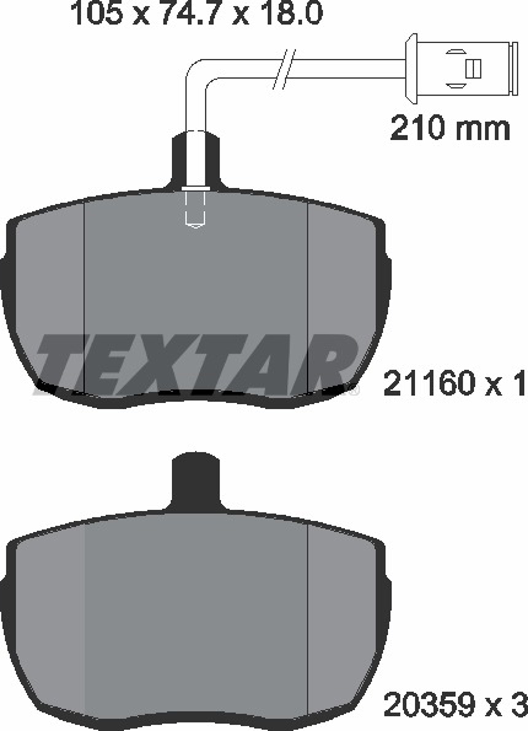 Колодки тормозные дисковые TEXTAR 2116002