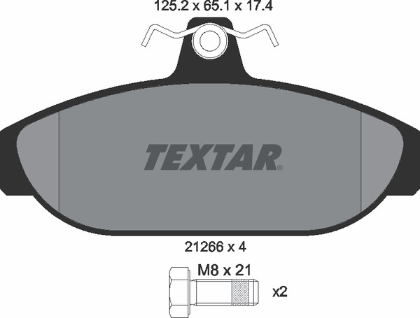 Комплект тормозных колодок дискового тормоза TEXTAR 2126601
