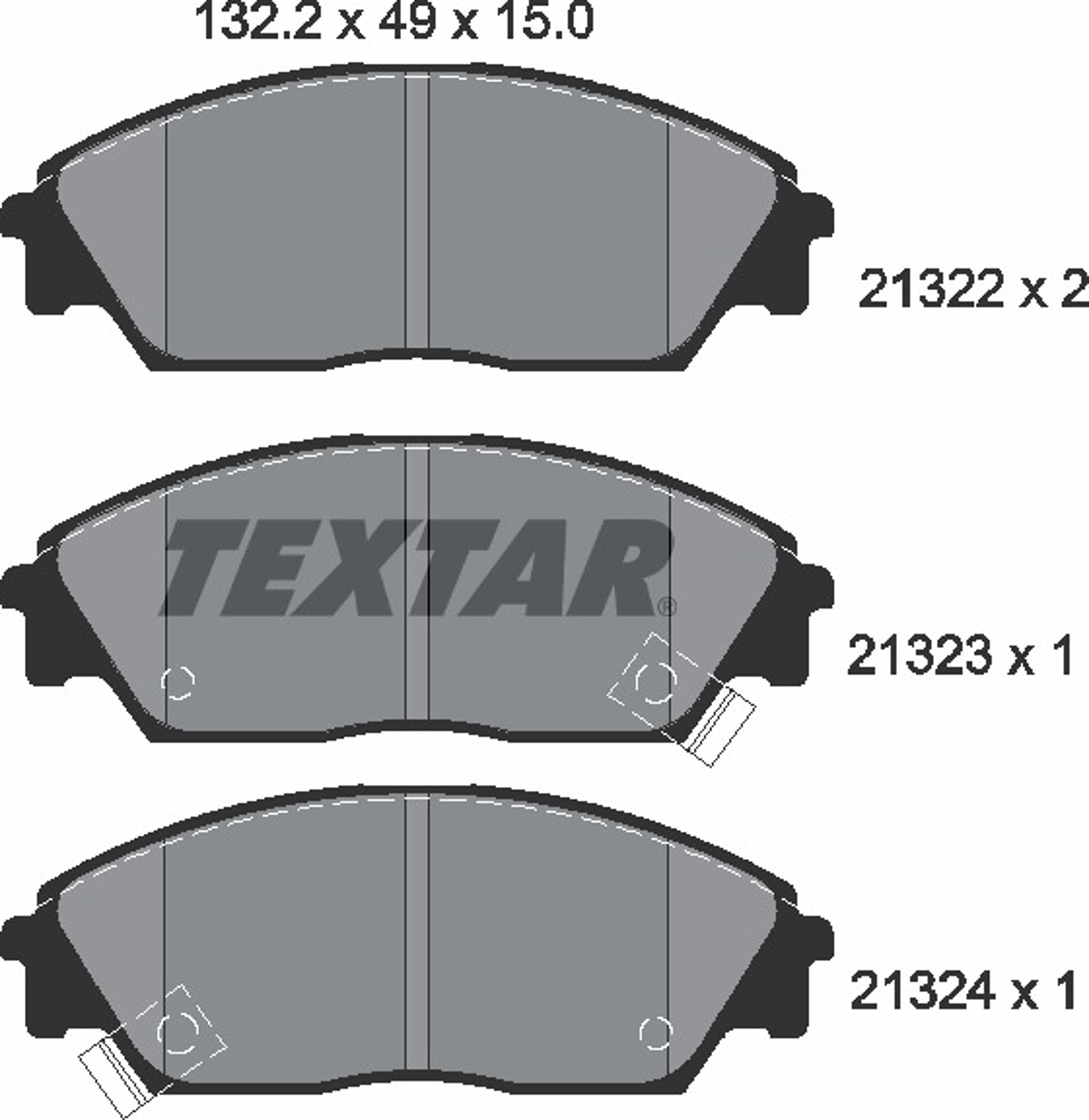 Колодки тормозные дисковые TEXTAR 2132201
