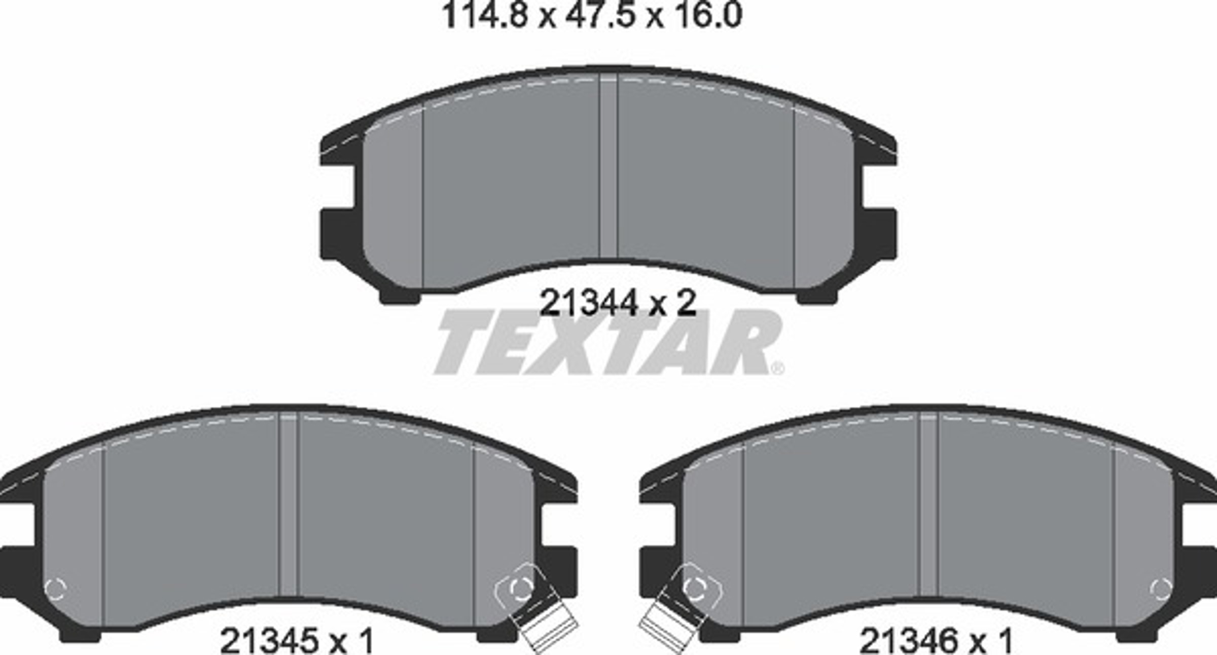 Колодки тормозные дисковые TEXTAR 2134401