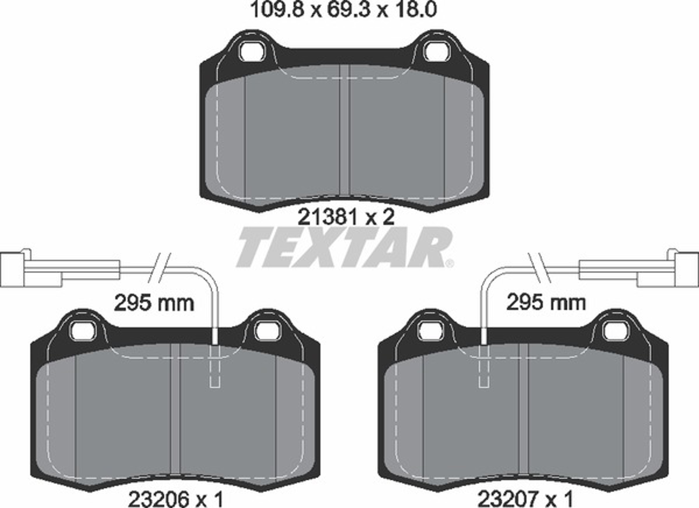 Колодки тормозные дисковые TEXTAR 2138103