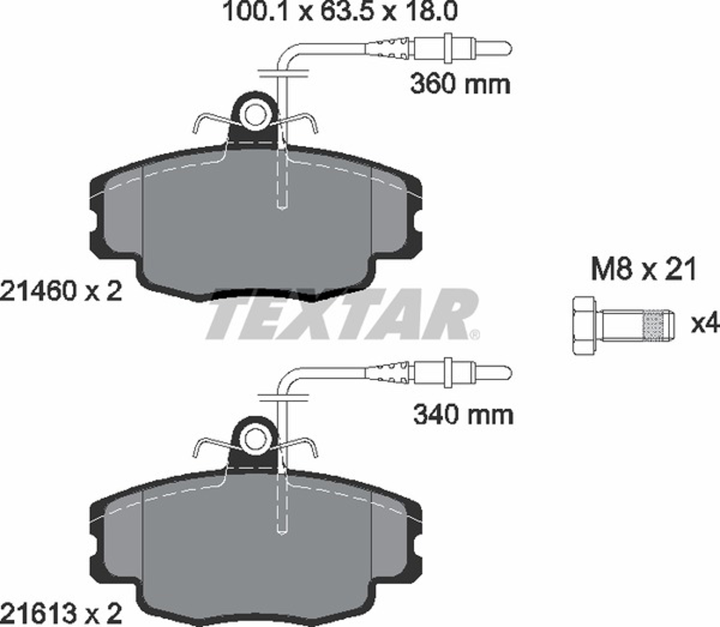 Колодки тормозные дисковые TEXTAR 2146002
