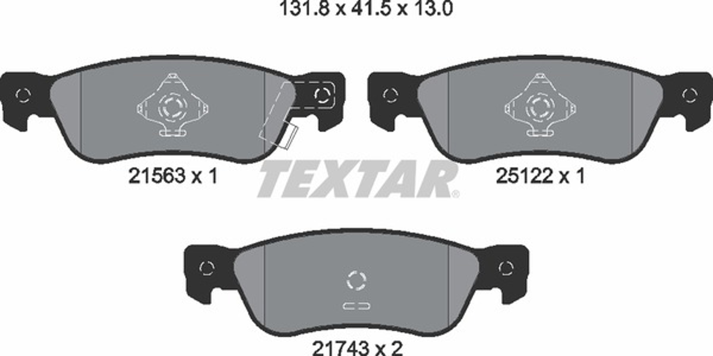 Колодки тормозные дисковые TEXTAR 2156301