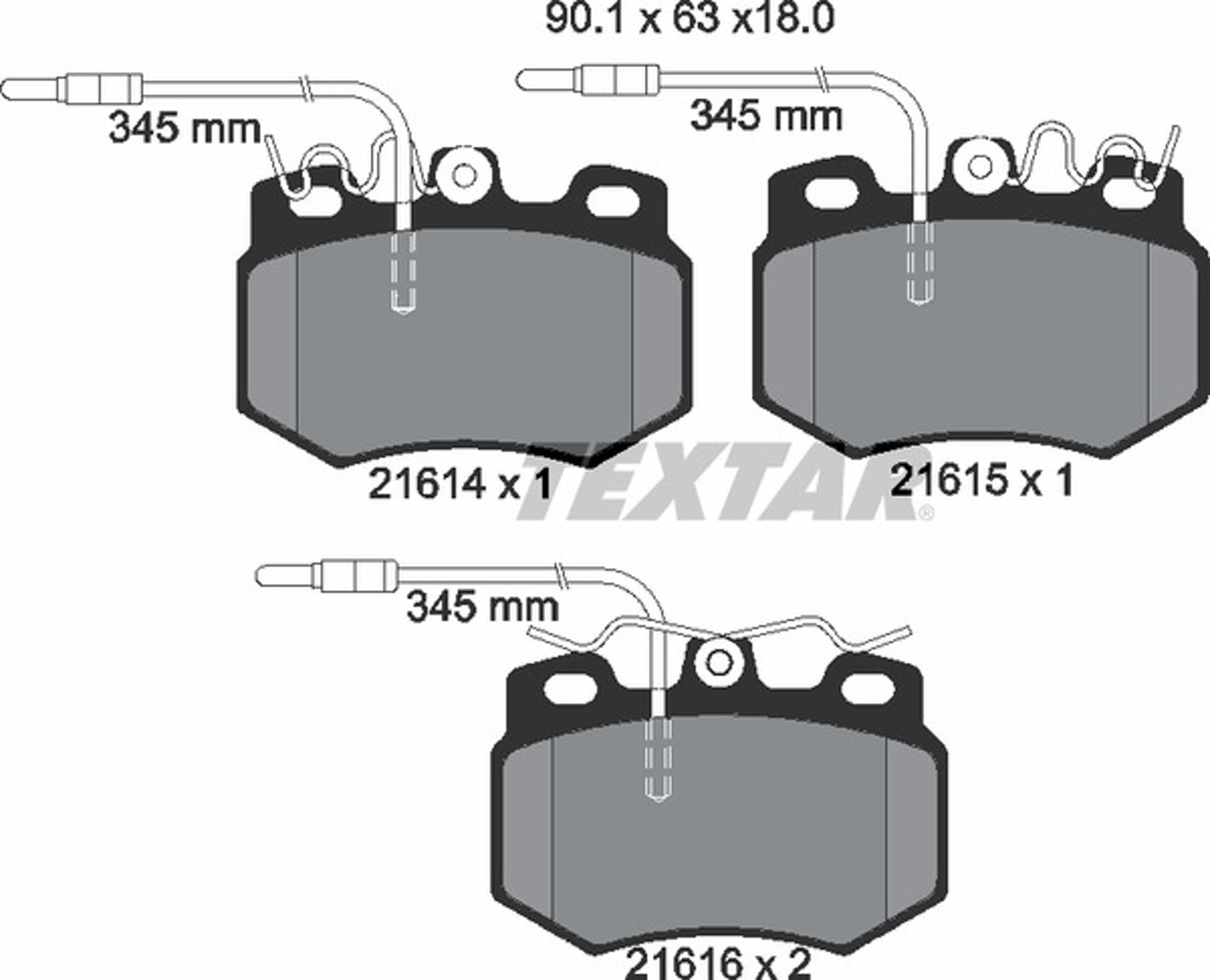 Колодки тормозные дисковые TEXTAR 2161403