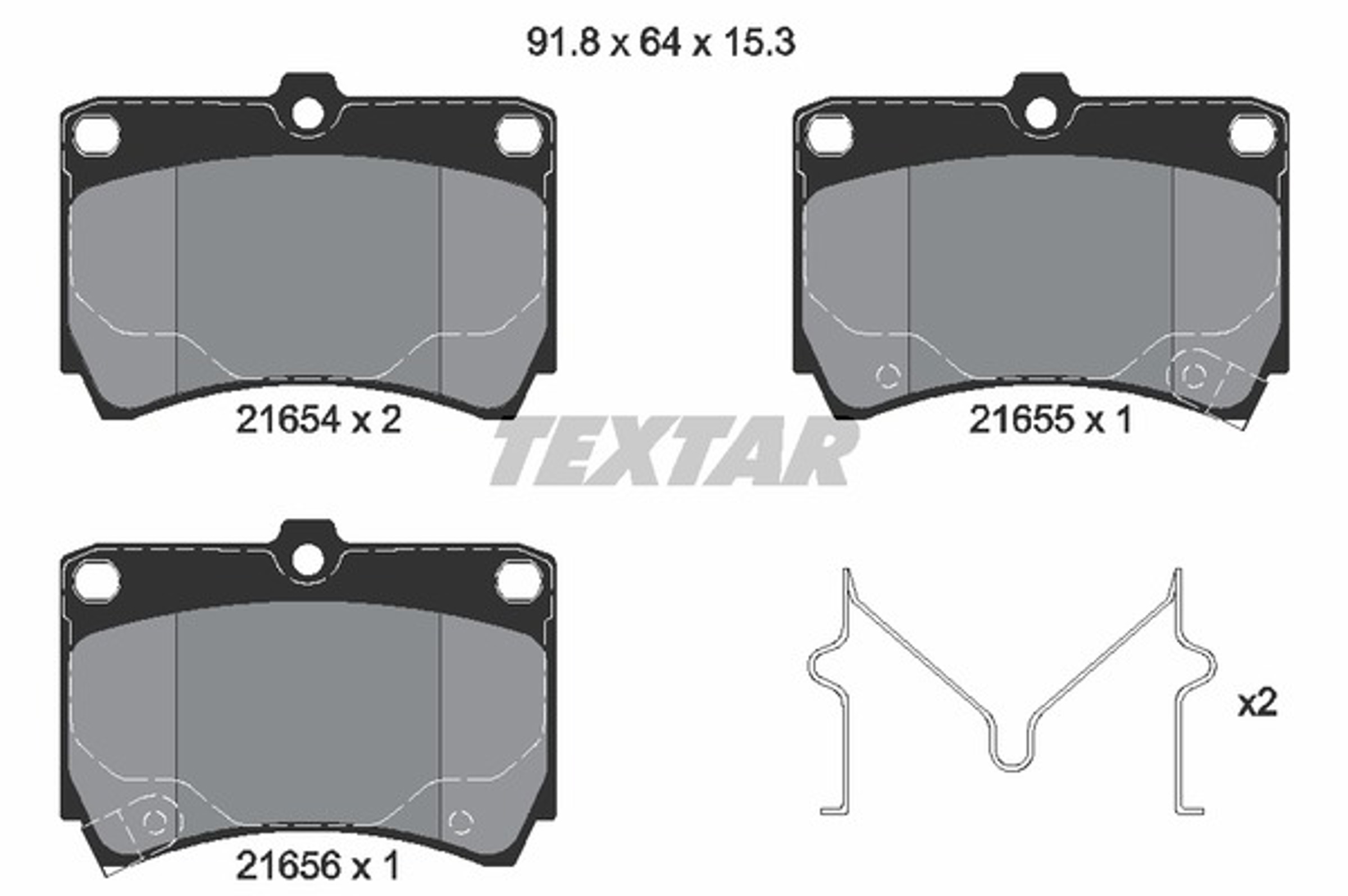 Колодки тормозные дисковые TEXTAR 2165404
