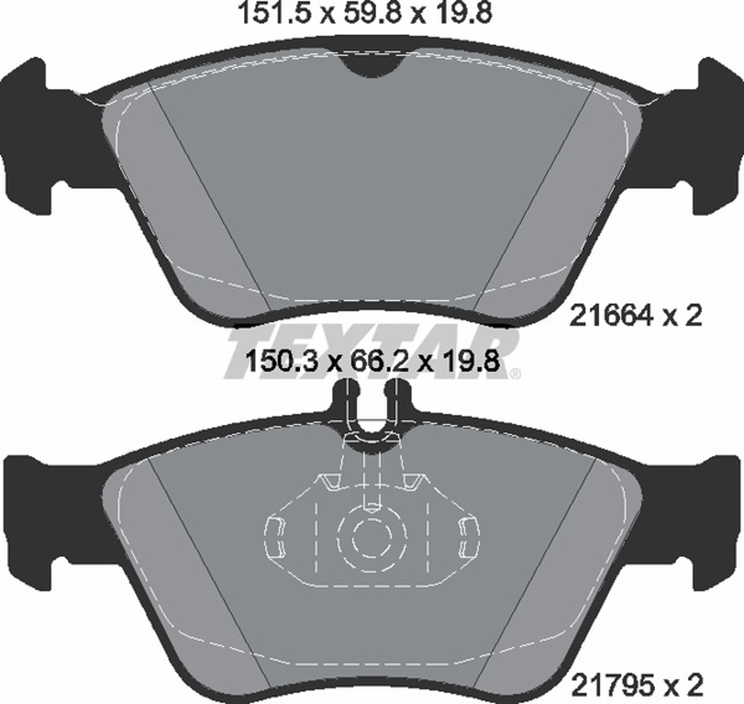 Колодки тормозные дисковые TEXTAR 2166481