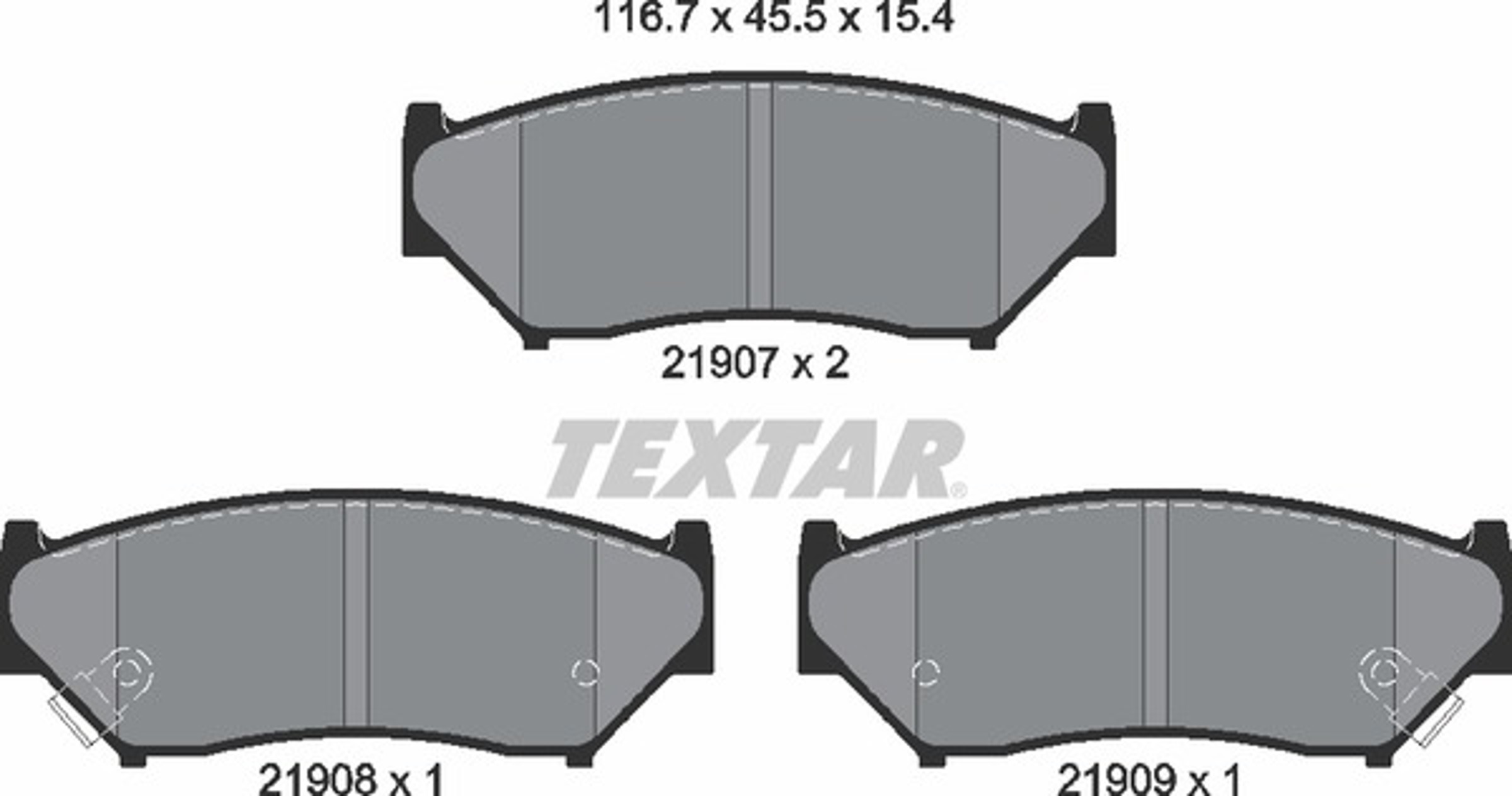 Колодки тормозные дисковые TEXTAR 2190701