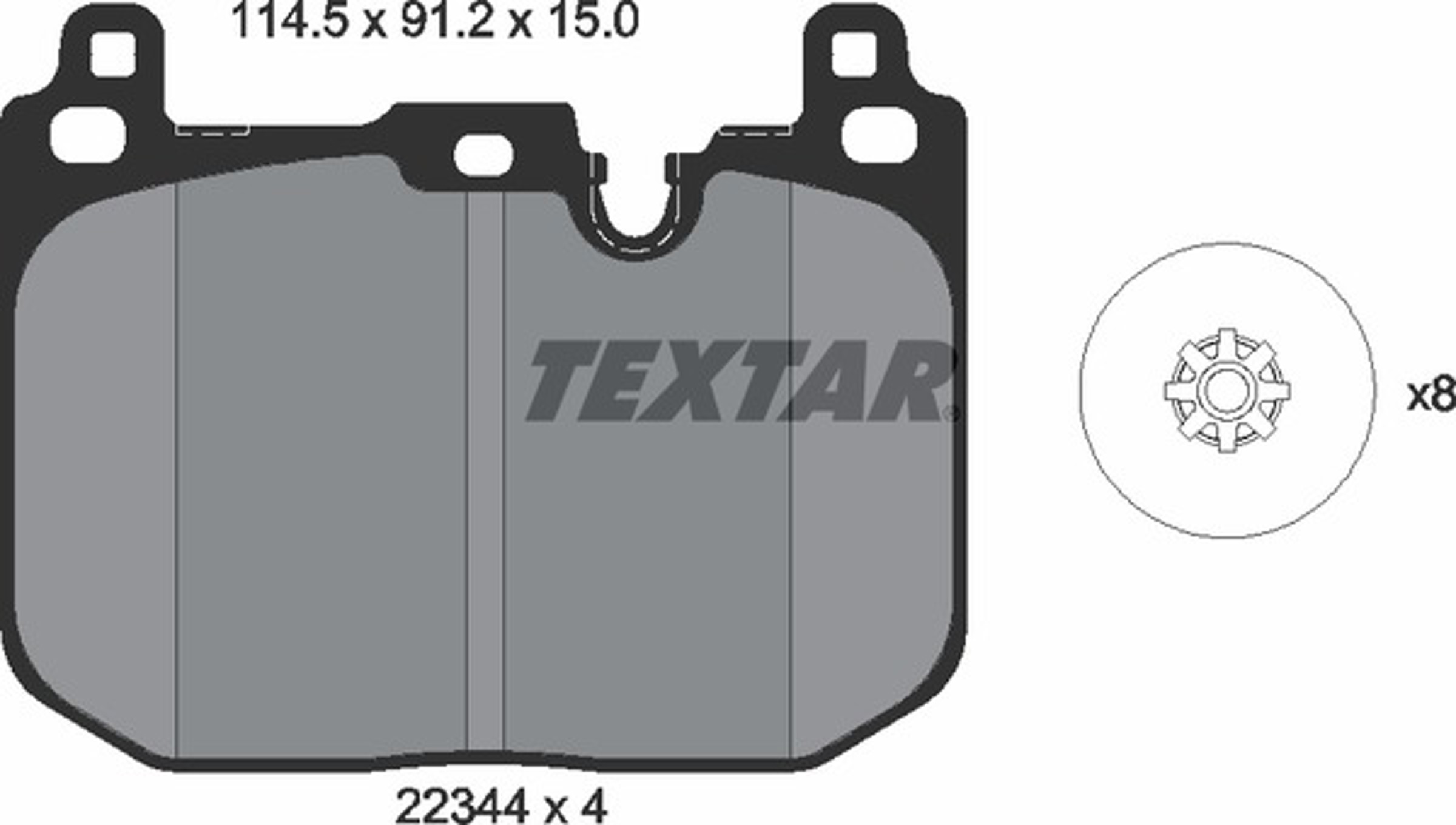 Колодки тормозные дисковые TEXTAR 2234401
