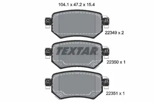 Тормозные колодки TEXTAR 2234901