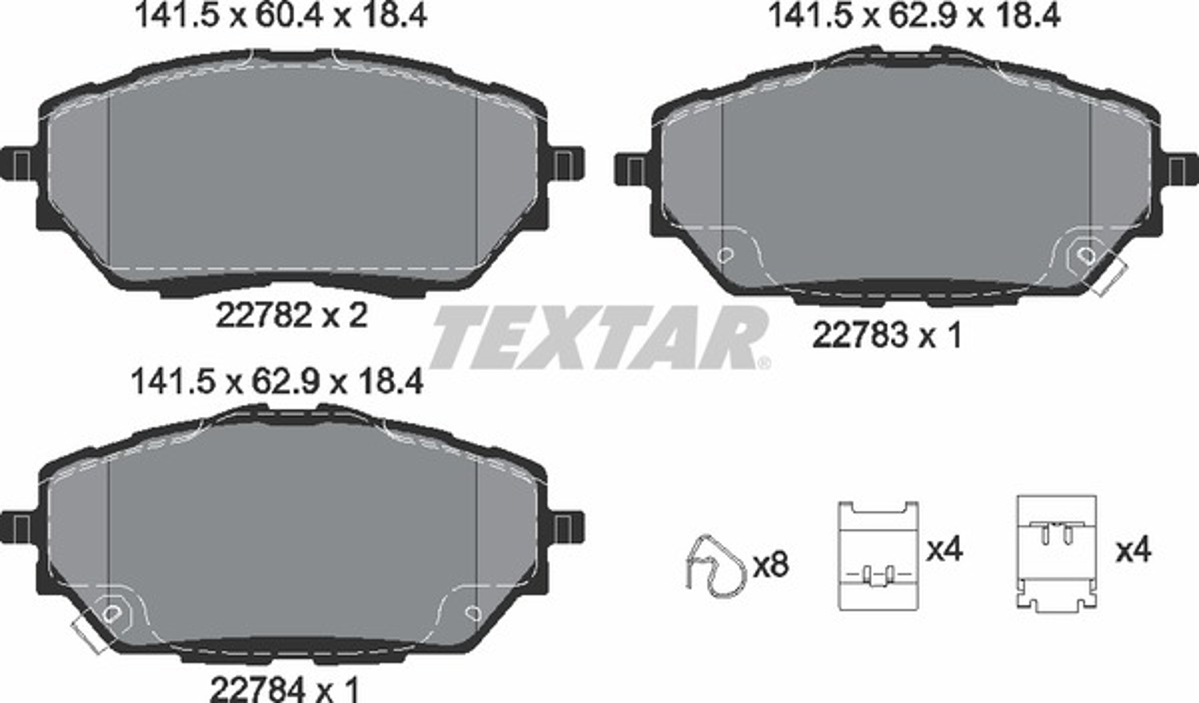 Колодки тормозные дисковые TEXTAR 2278201