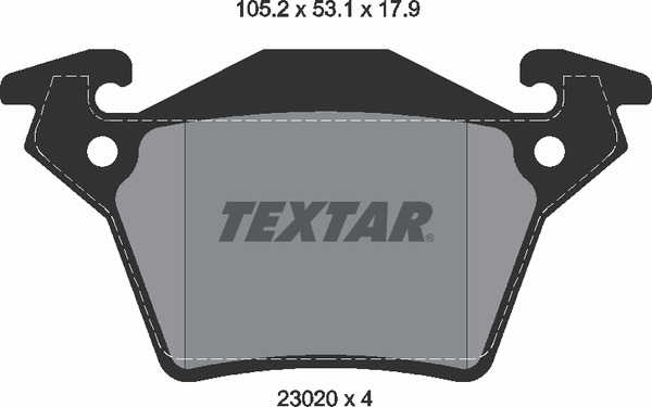 Комплект тормозных колодок дискового тормоза TEXTAR 2302001