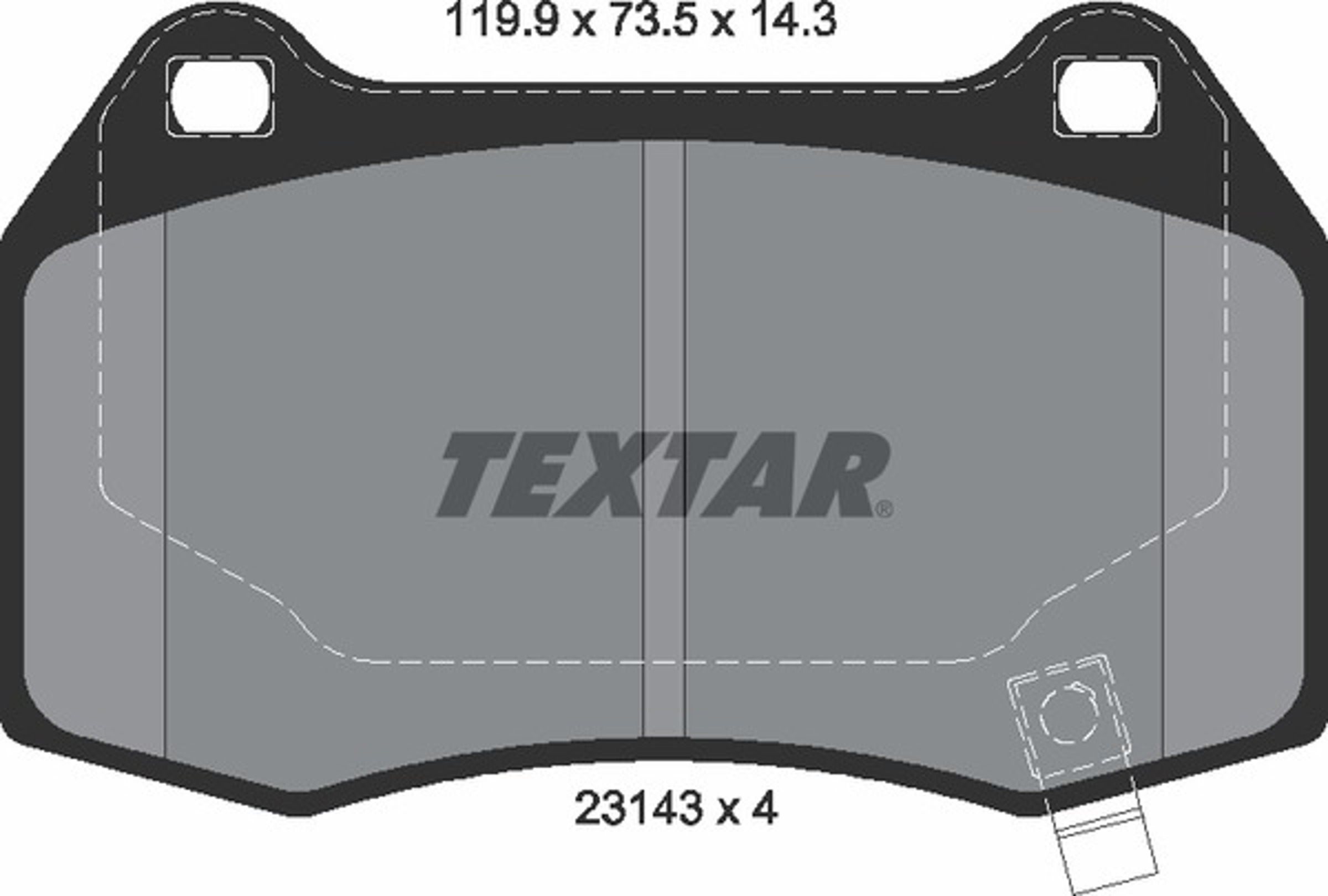 Колодки тормозные дисковые TEXTAR 2314301