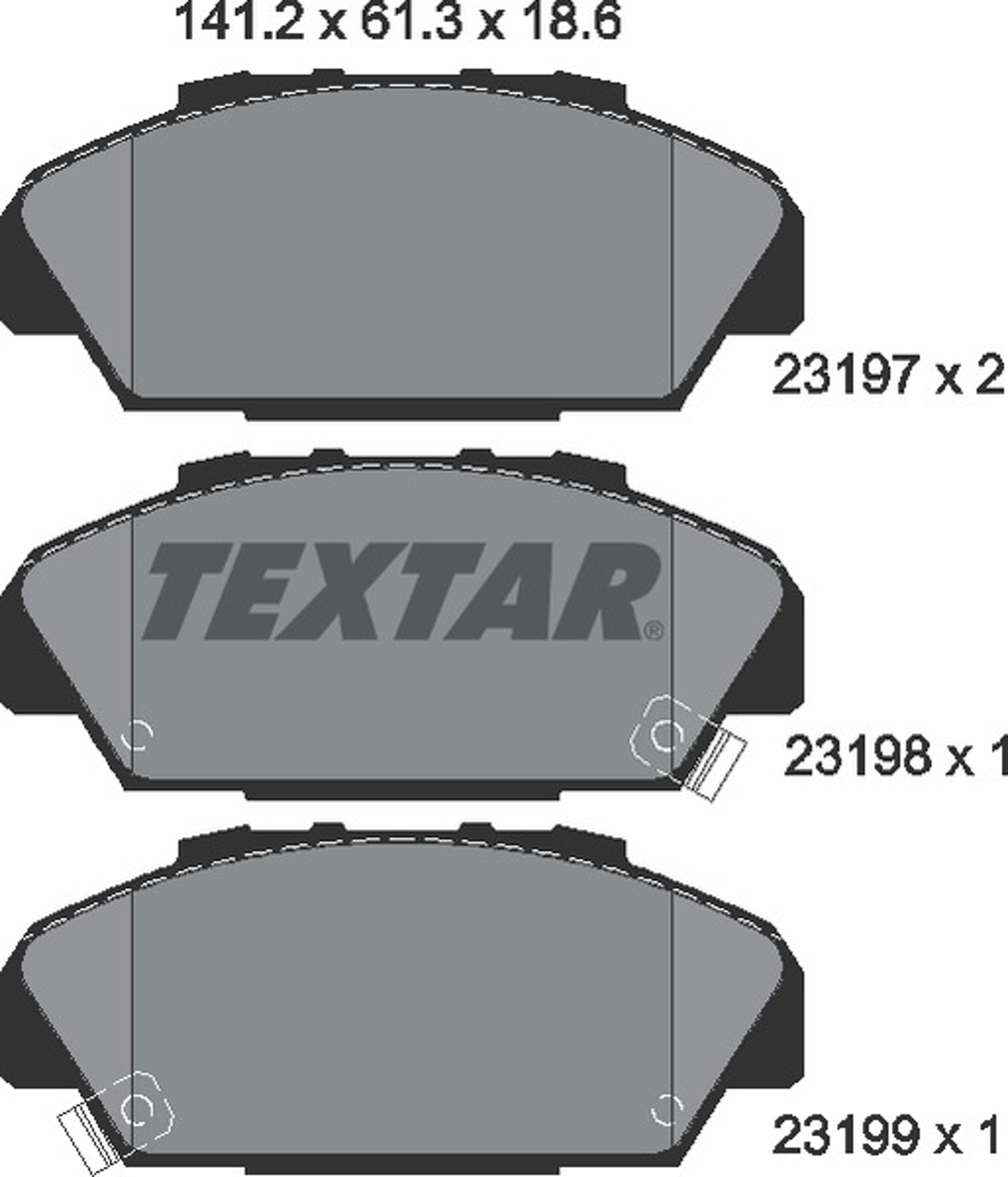 Колодки тормозные дисковые TEXTAR 2319701