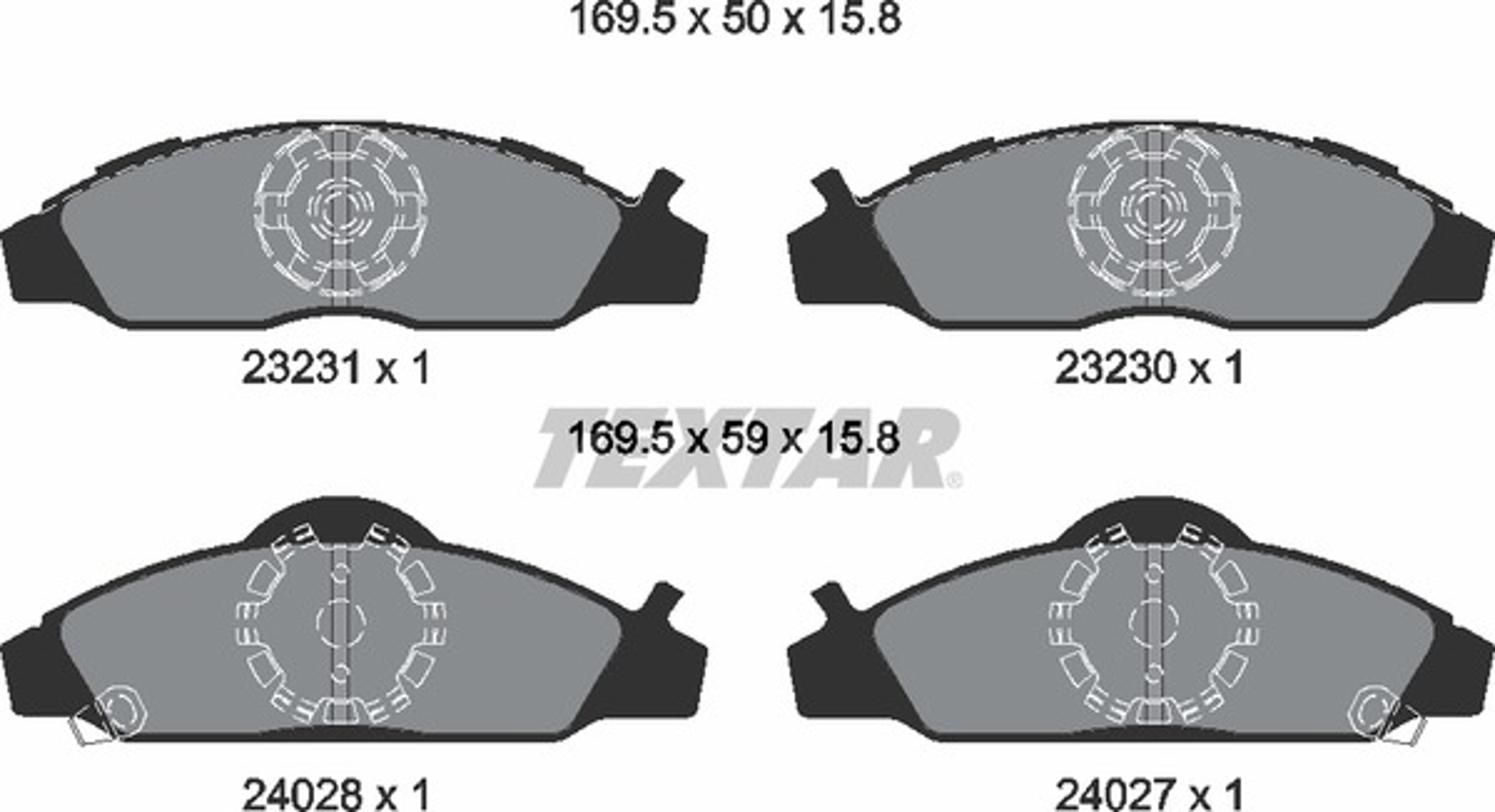 Колодки тормозные дисковые TEXTAR 2323101