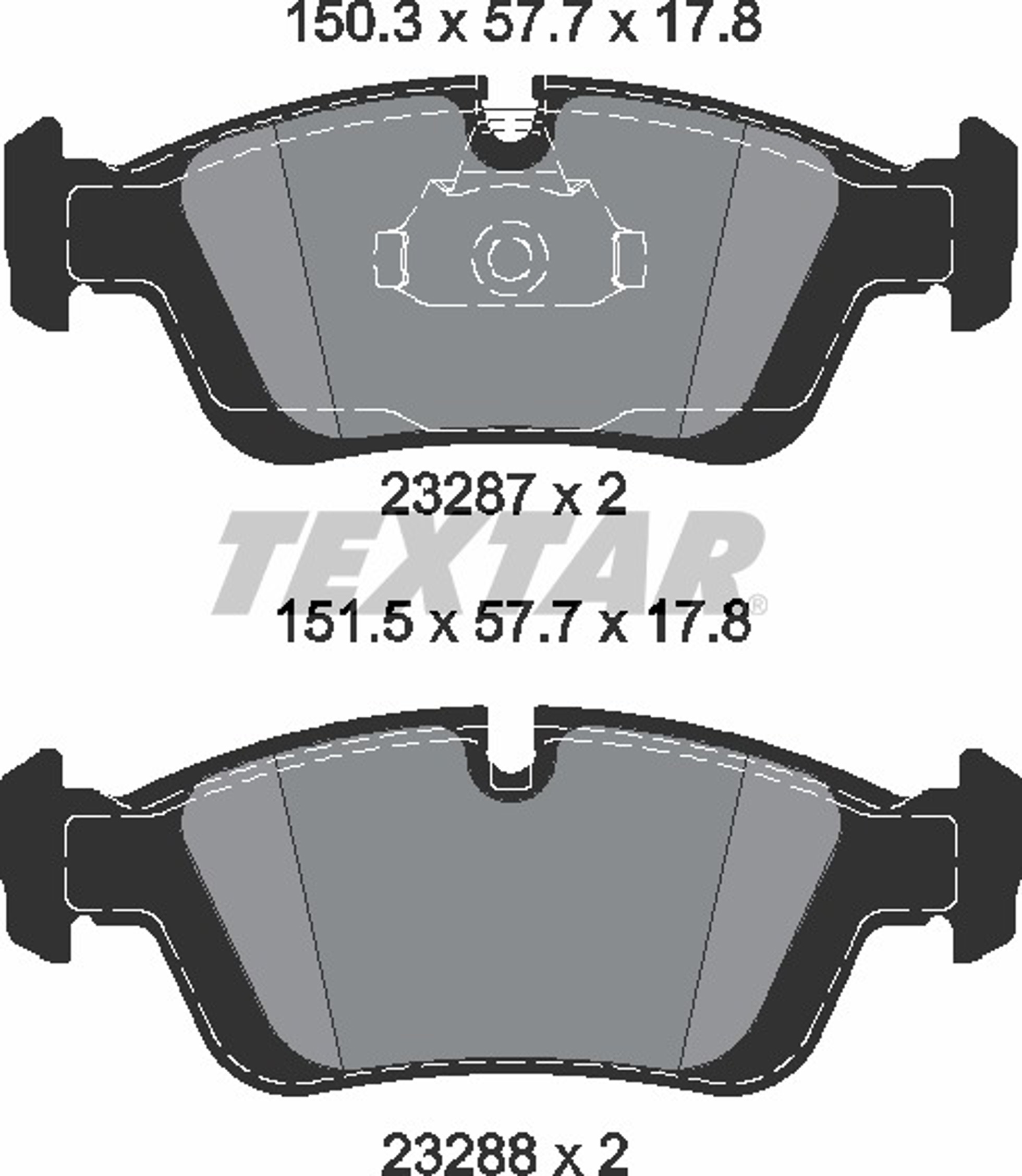 Колодки тормозные дисковые TEXTAR 2328781