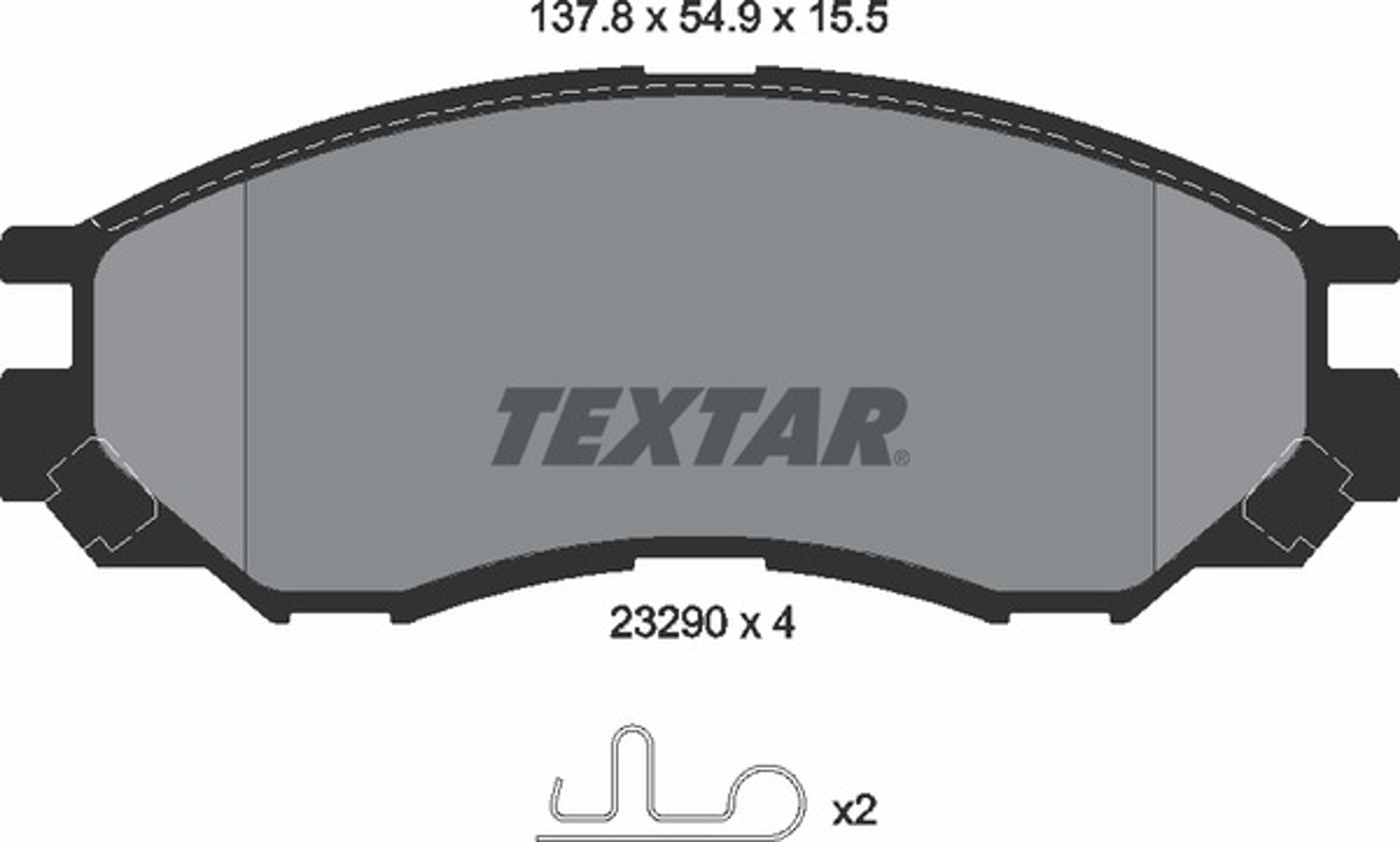 Колодки тормозные дисковые TEXTAR 2329002