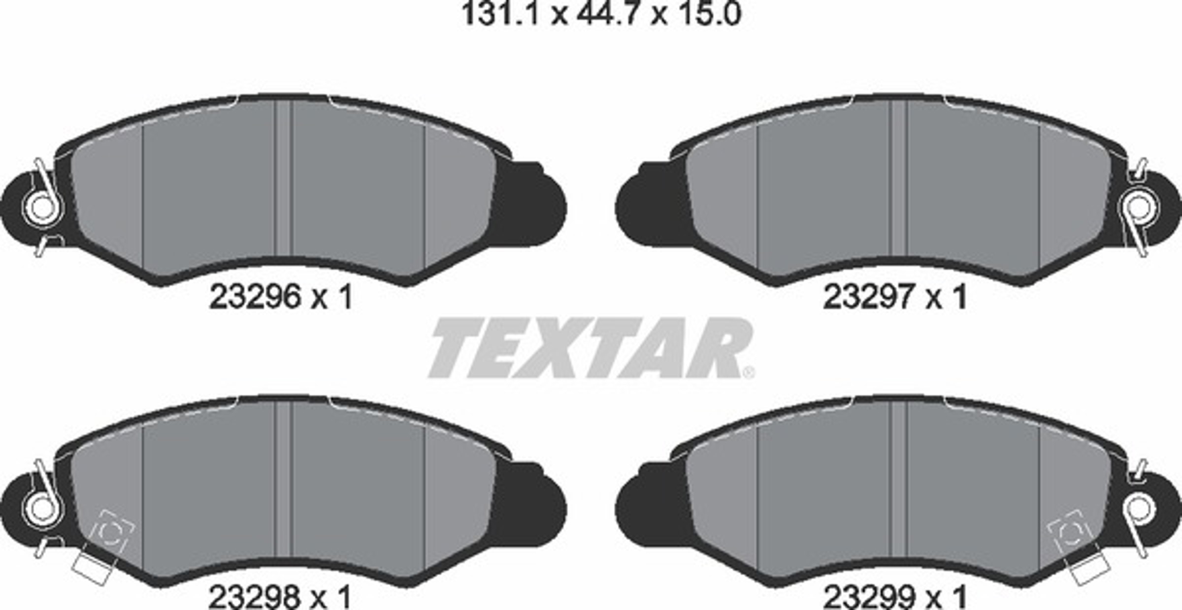 Колодки тормозные дисковые TEXTAR 2329601
