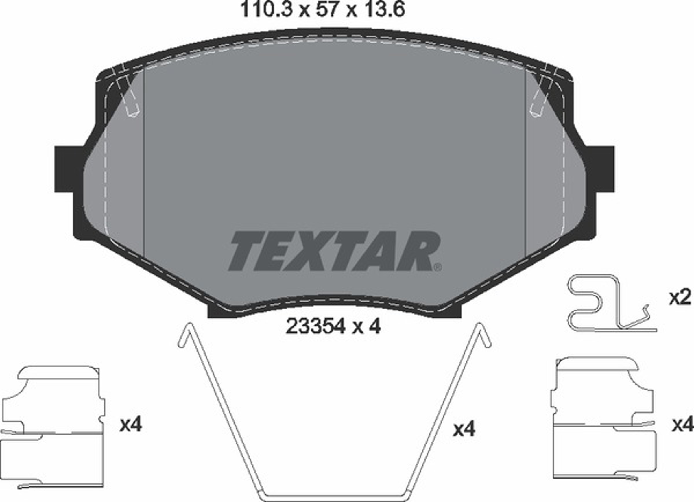 Колодки тормозные дисковые TEXTAR 2335404