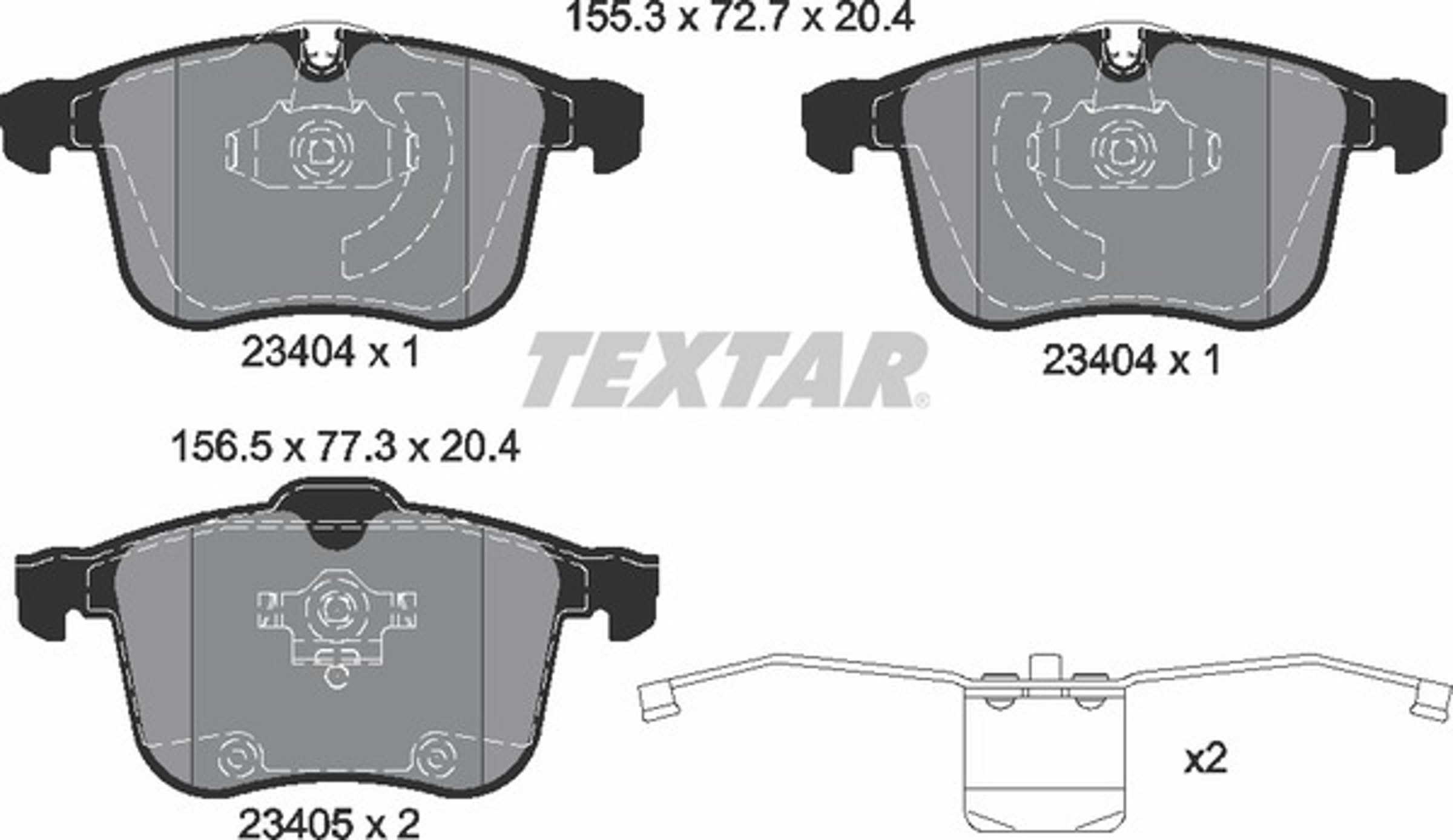 Колодки тормозные дисковые TEXTAR 2340404