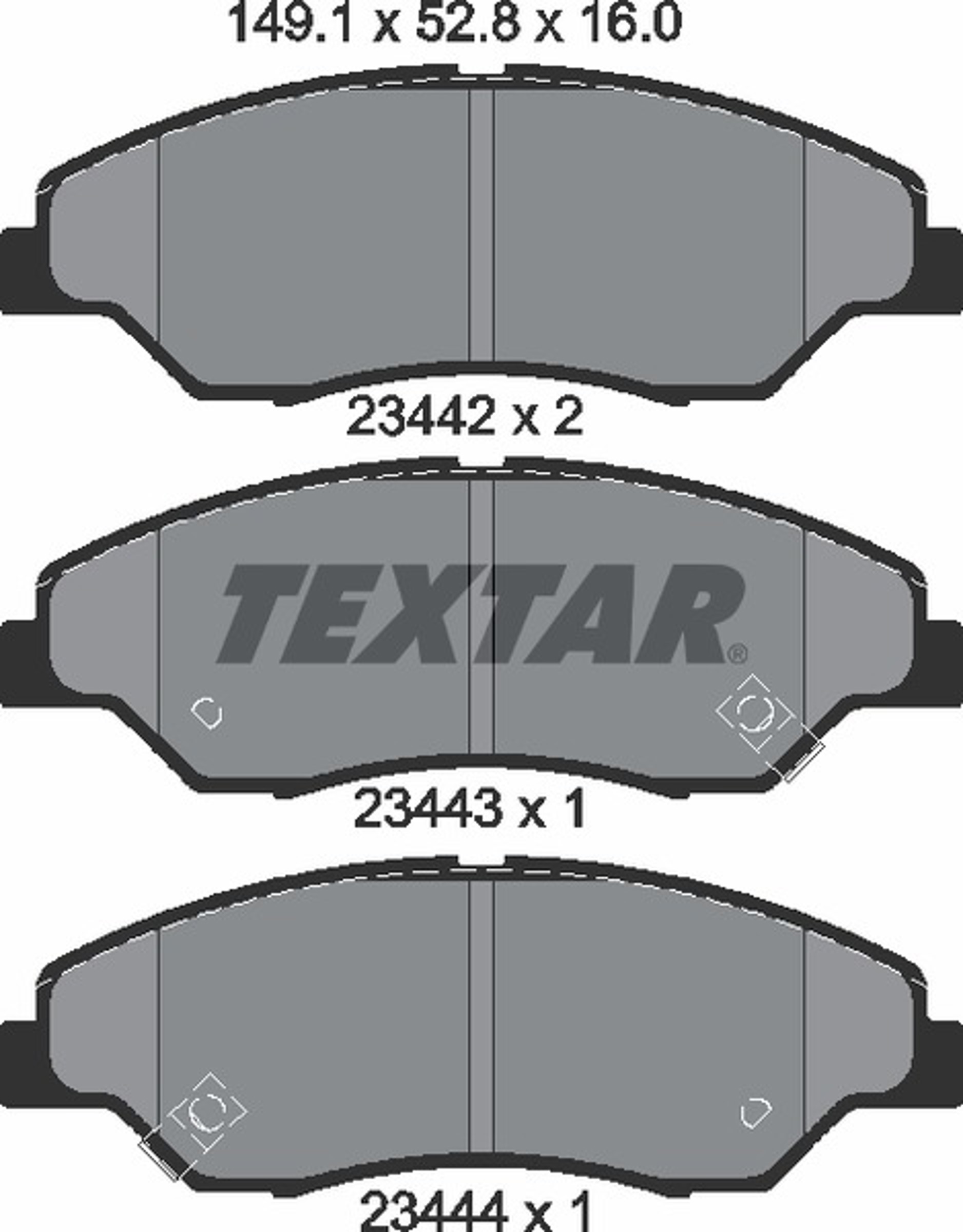 Колодки тормозные дисковые TEXTAR 2344201