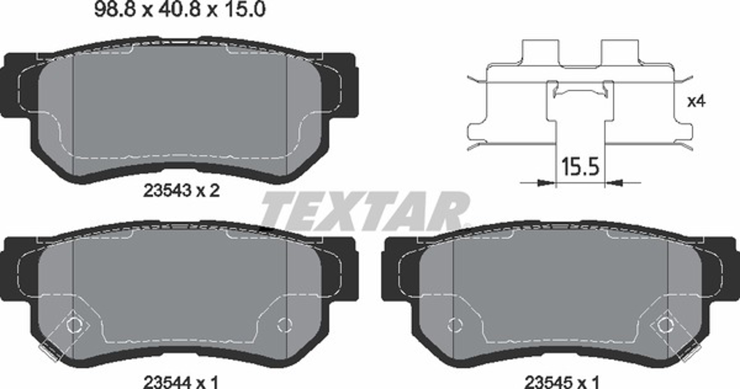Колодки тормозные дисковые TEXTAR 2354306