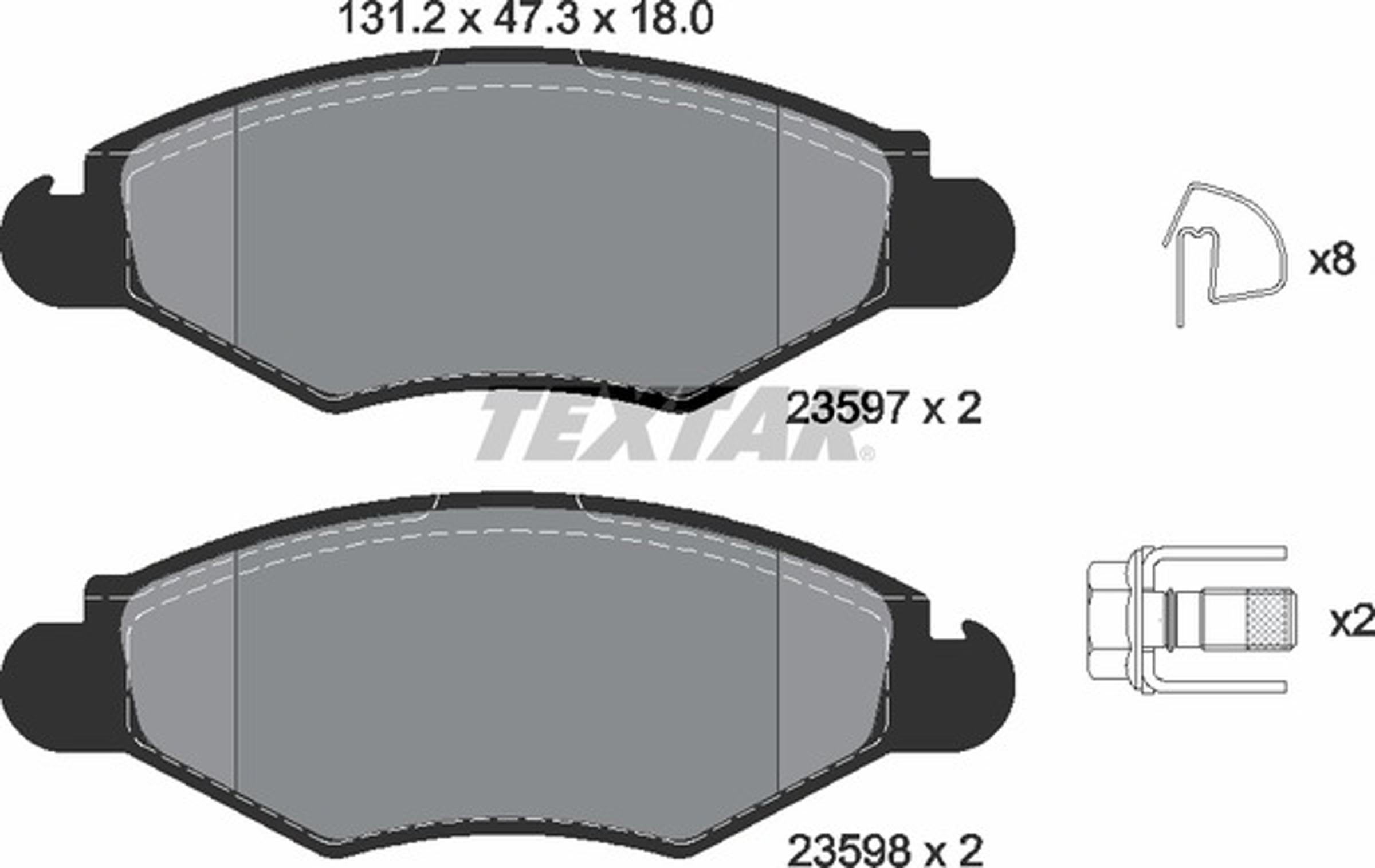 Колодки тормозные дисковые TEXTAR 2359703