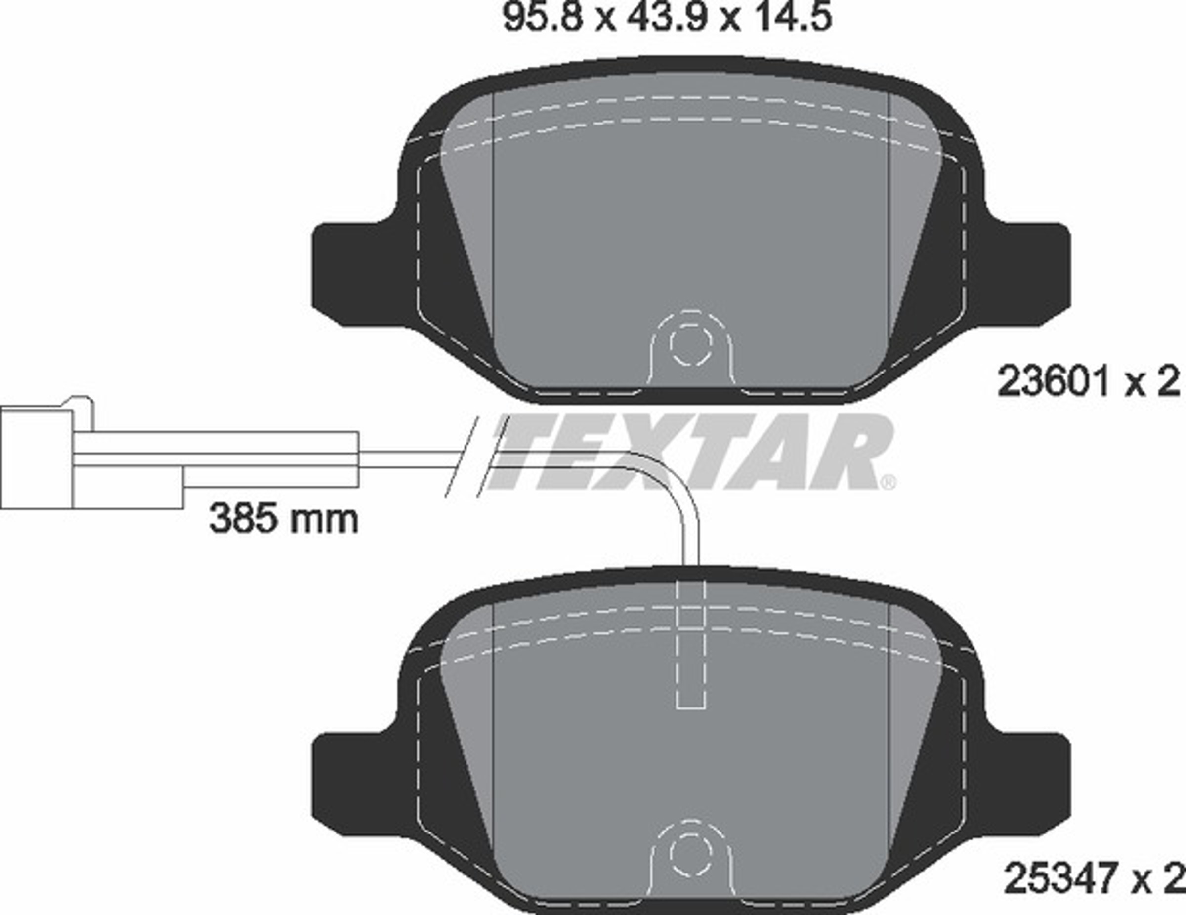 Колодки тормозные дисковые TEXTAR 2360104