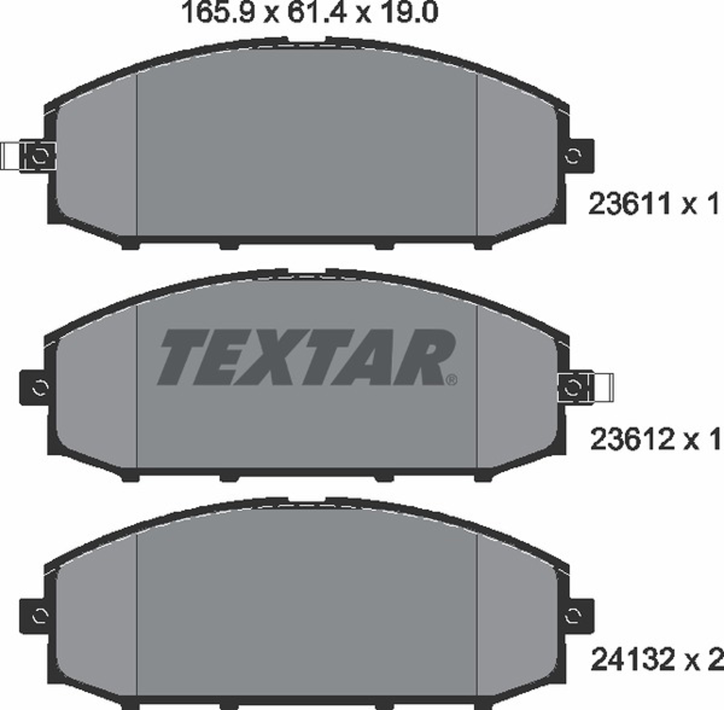 Колодки тормозные дисковые TEXTAR 2361101