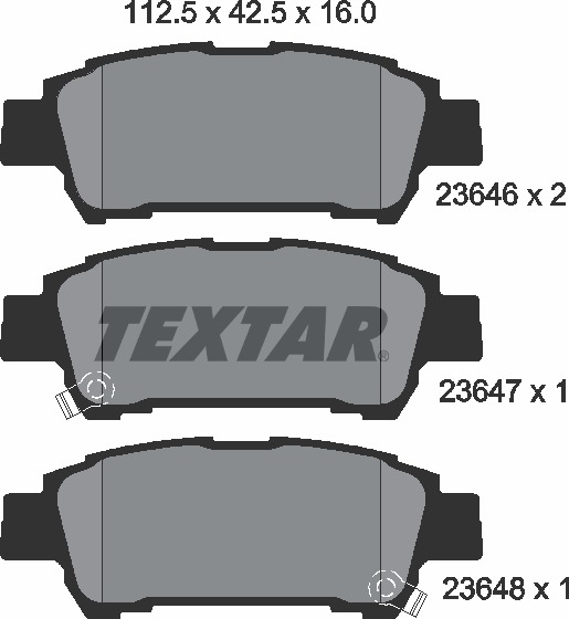 Комплект тормозных колодок дискового тормоза TEXTAR 2364601