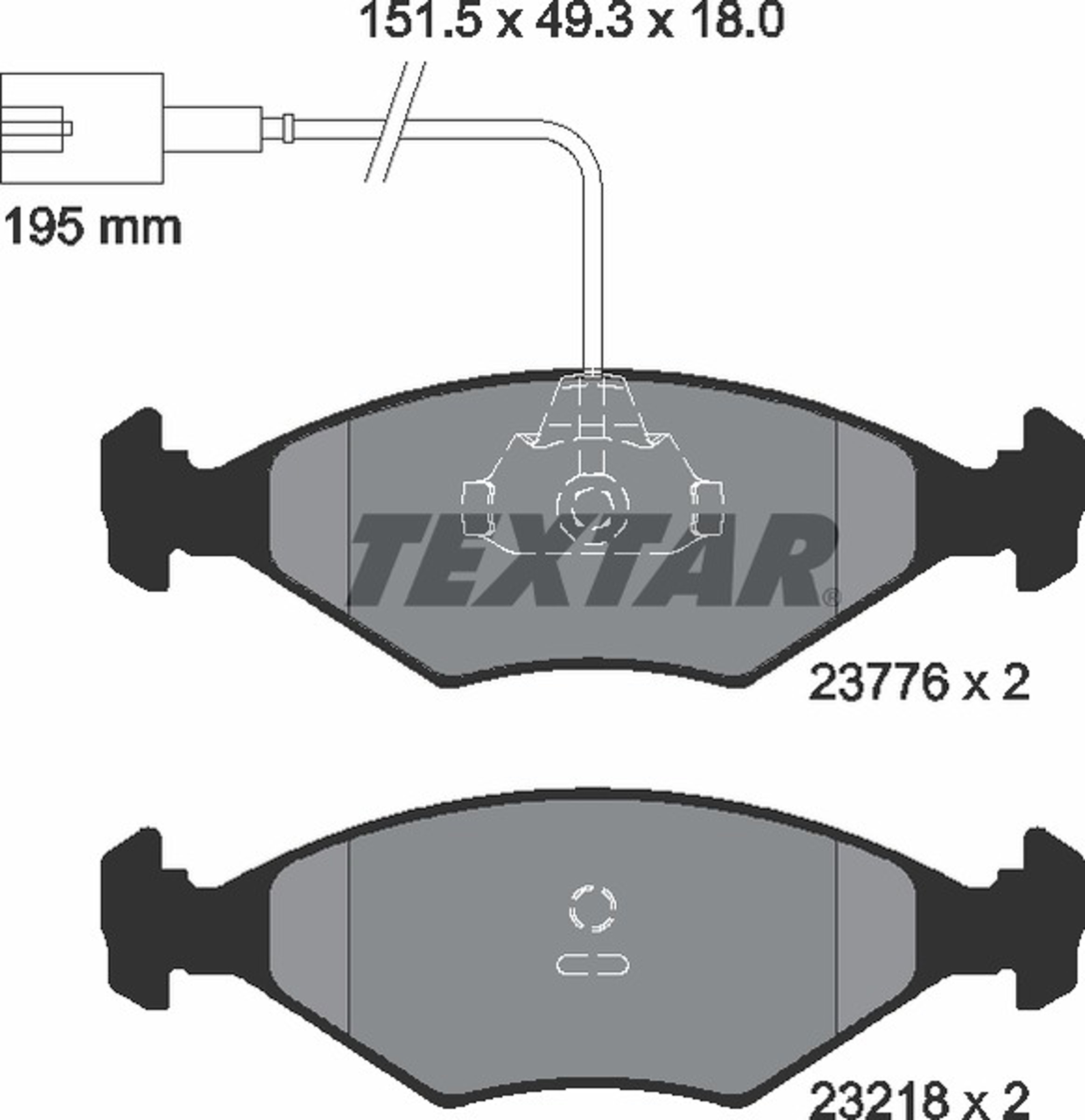 Колодки тормозные дисковые TEXTAR 2377601