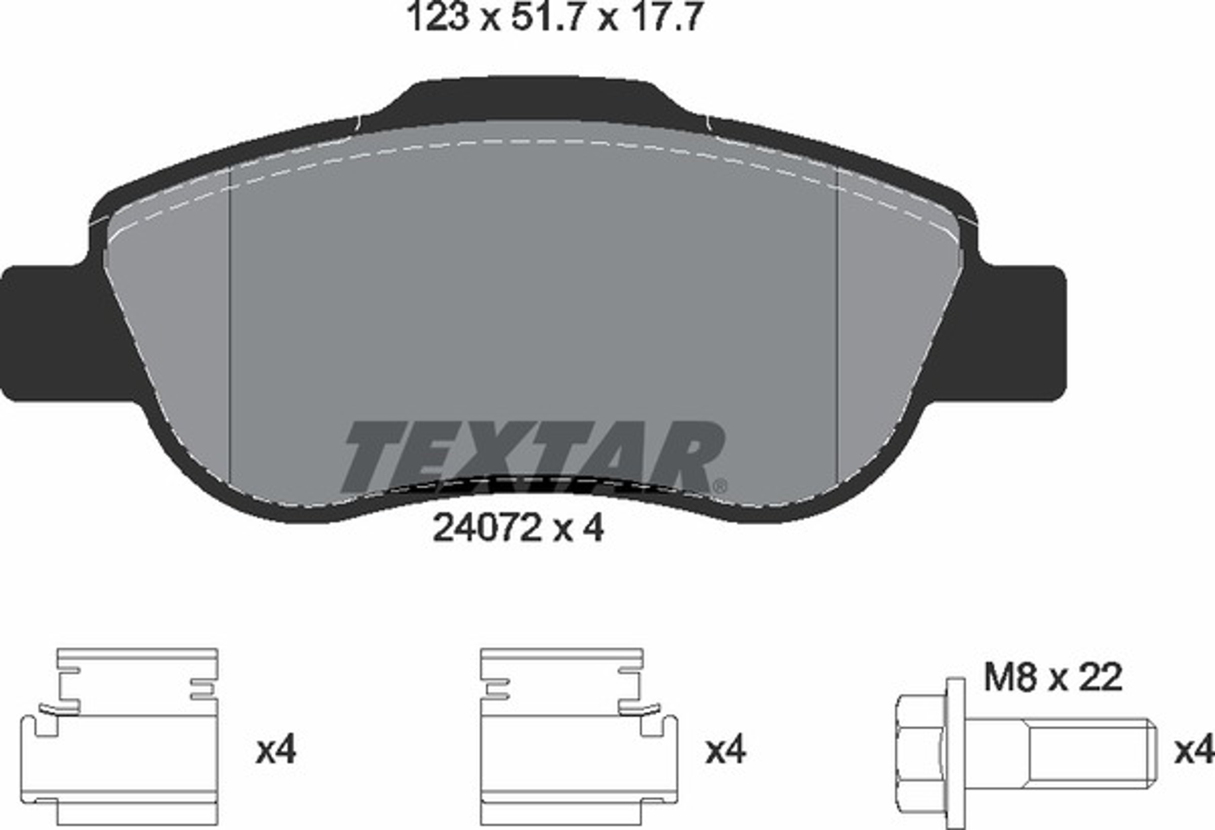Колодки тормозные дисковые TEXTAR 2407201