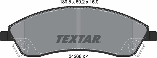 Комплект тормозных колодок дискового тормоз q+ TEXTAR 2426801