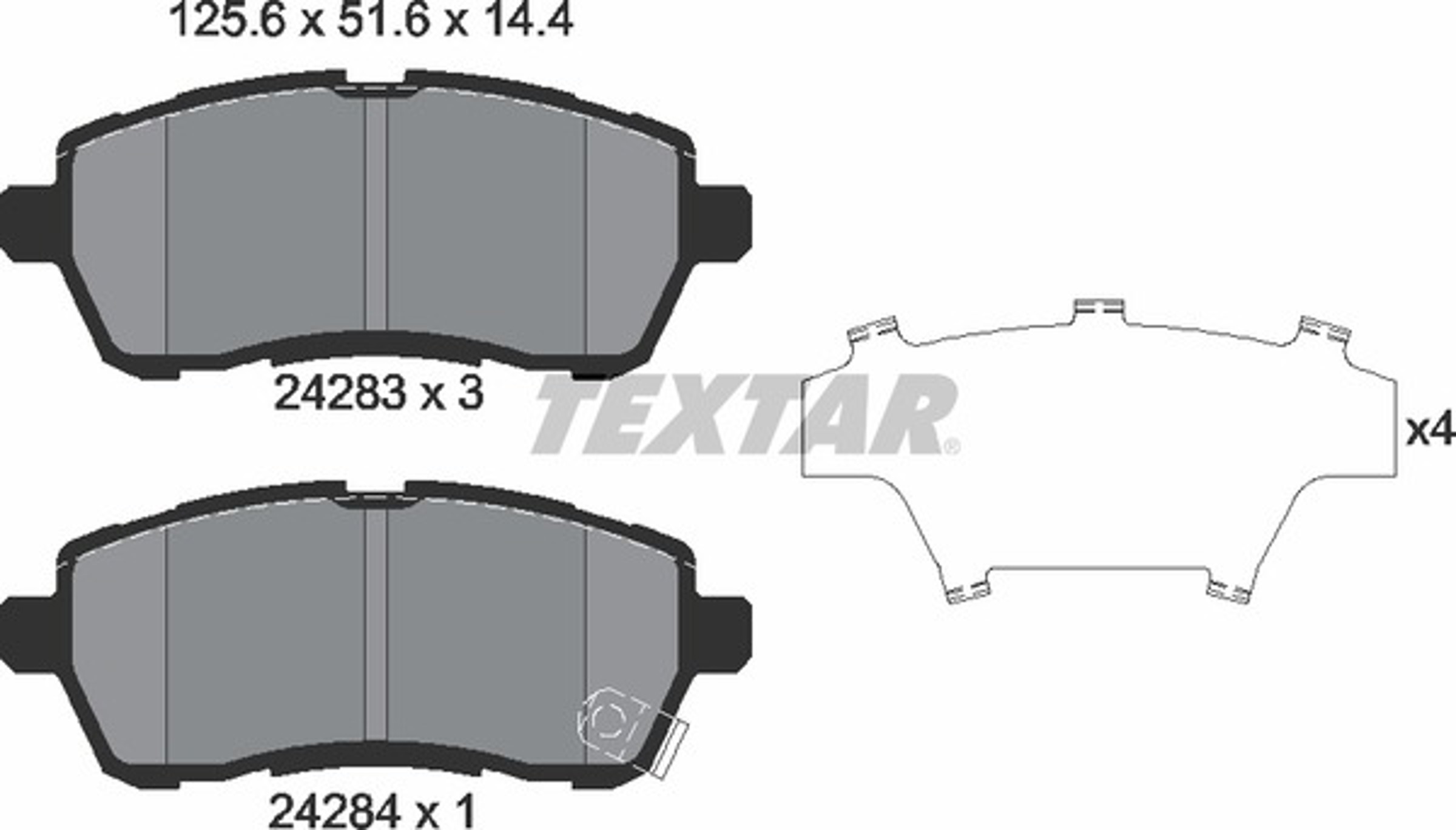 Колодки тормозные дисковые TEXTAR 2428314