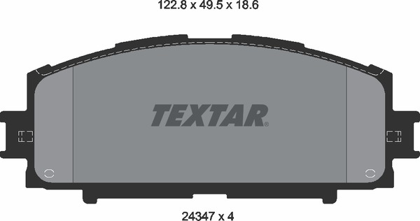 Комплект тормозных колодок дискового тормоз TEXTAR 2434701