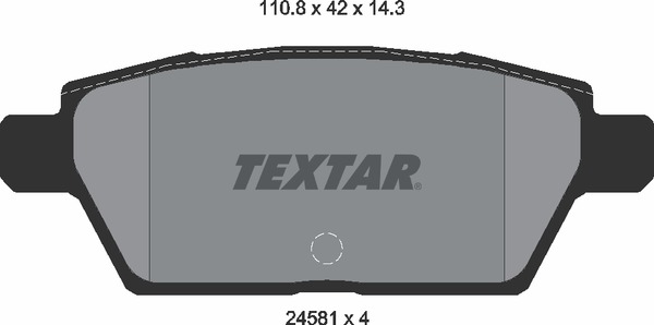 Комплект тормозных колодок дискового тормоз TEXTAR 2458102