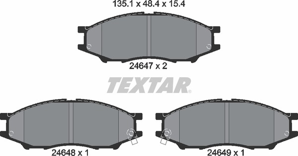 Комплект тормозных колодок дискового тормоз TEXTAR 2464701