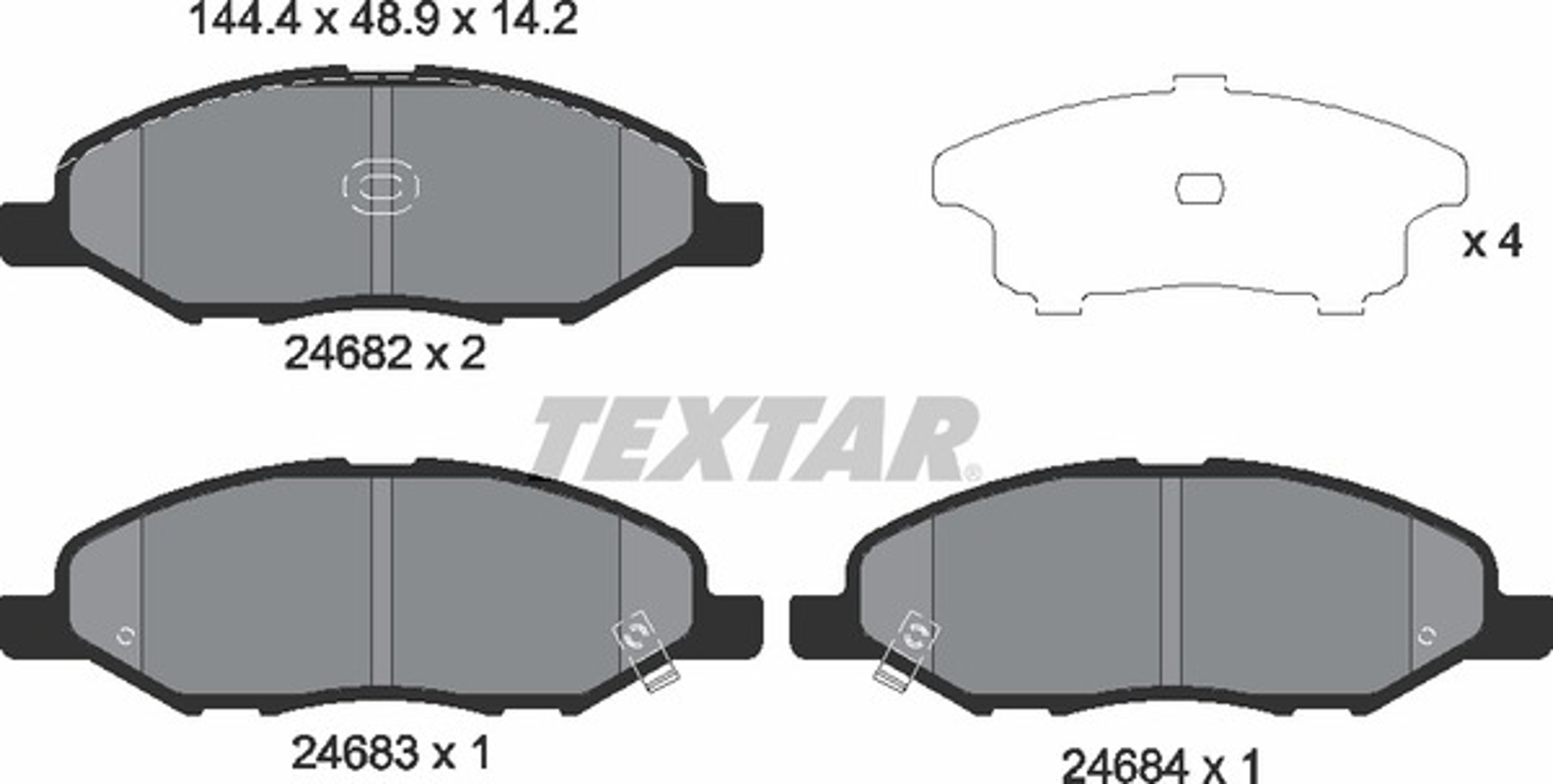 Колодки тормозные дисковые TEXTAR 2468201