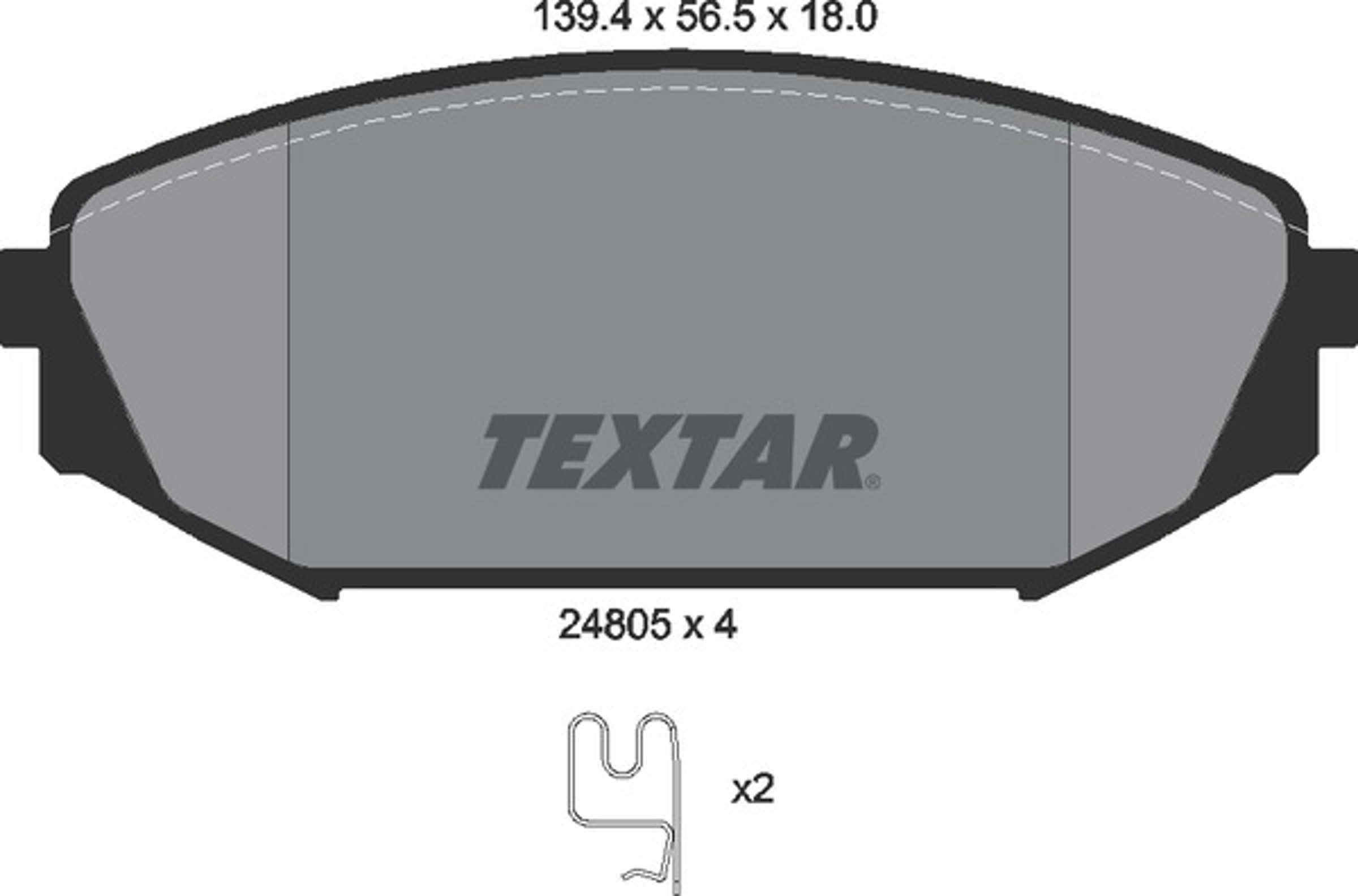 Колодки тормозные дисковые TEXTAR 2480501