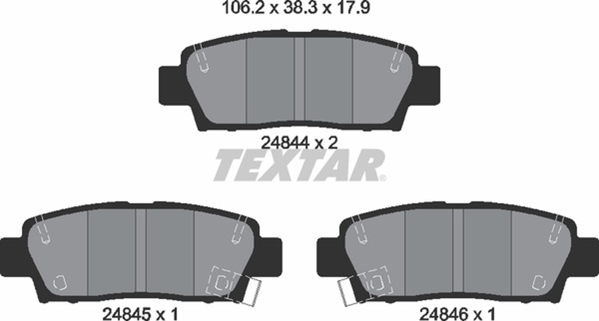 Колодки тормозные дисковые TEXTAR 2484401