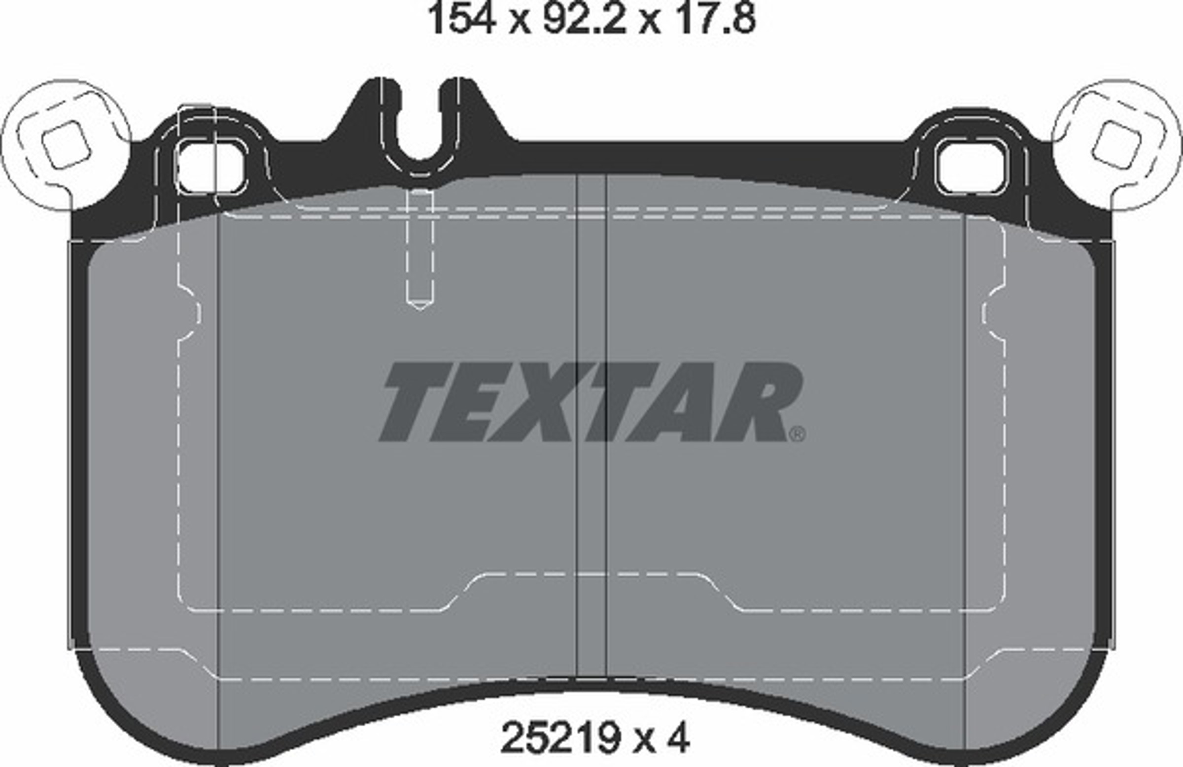 Колодки тормозные дисковые TEXTAR 2521902
