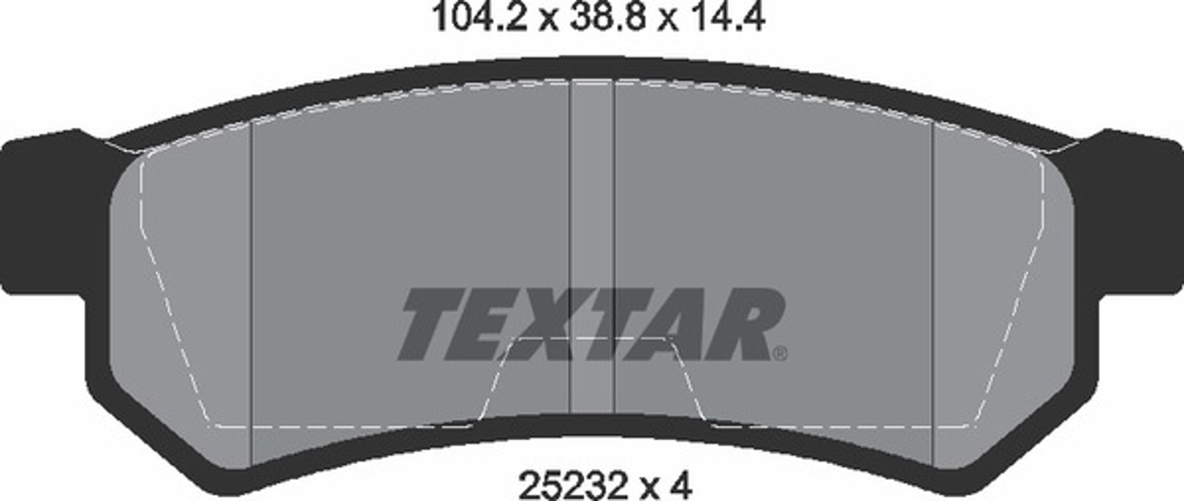 Колодки тормозные дисковые TEXTAR 2523201