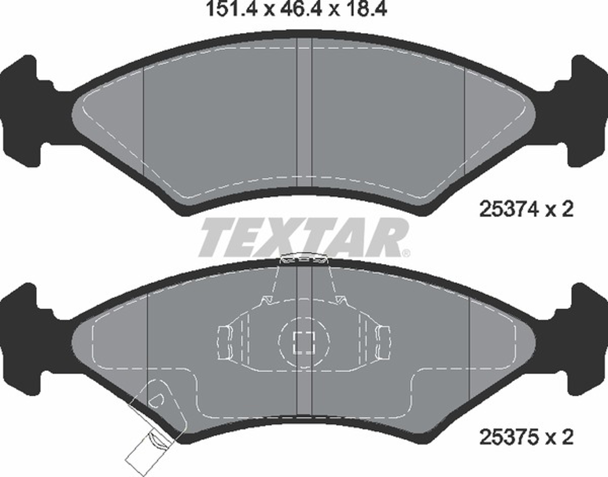 Колодки тормозные дисковые TEXTAR 2537401