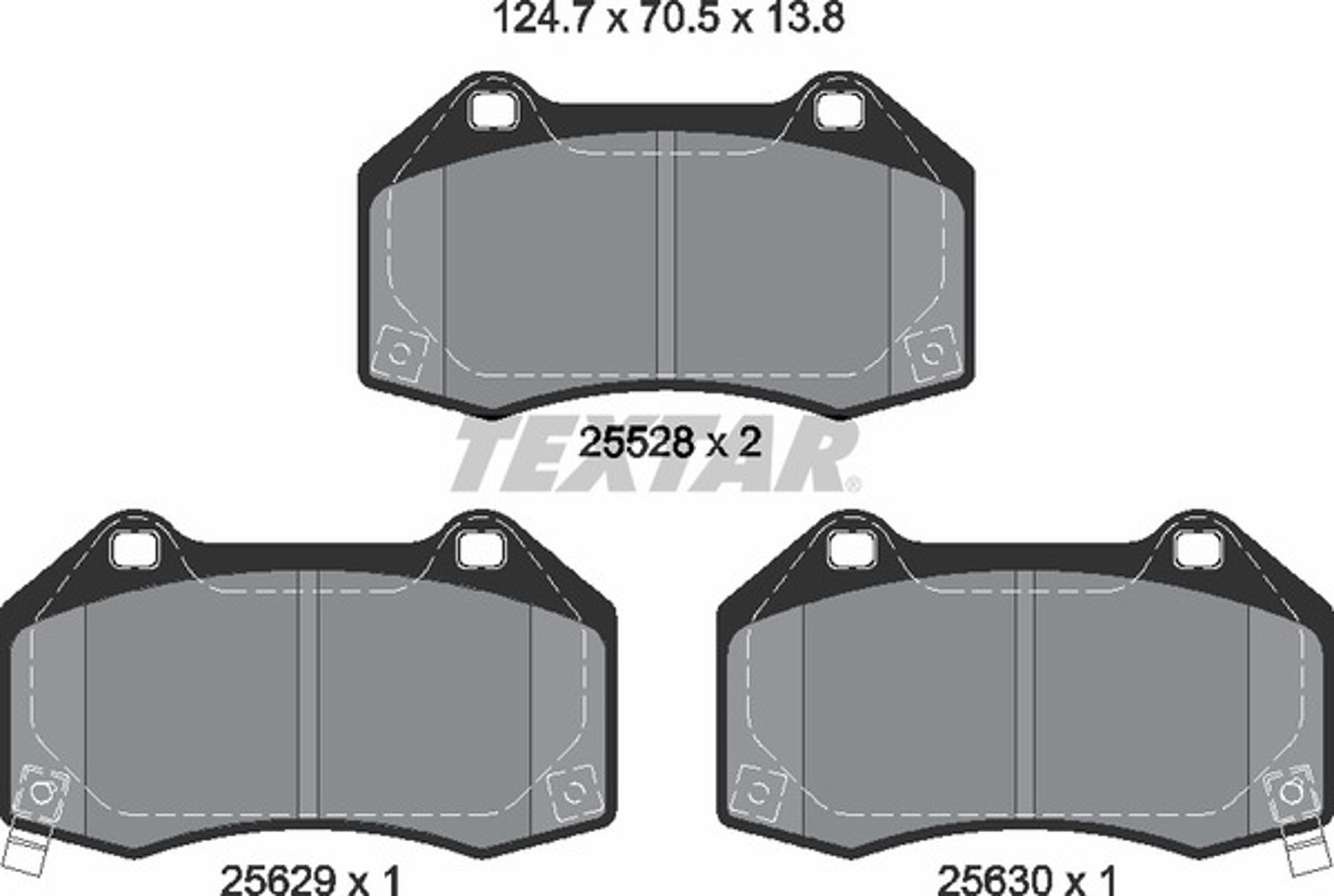 Колодки тормозные дисковые TEXTAR 2552803