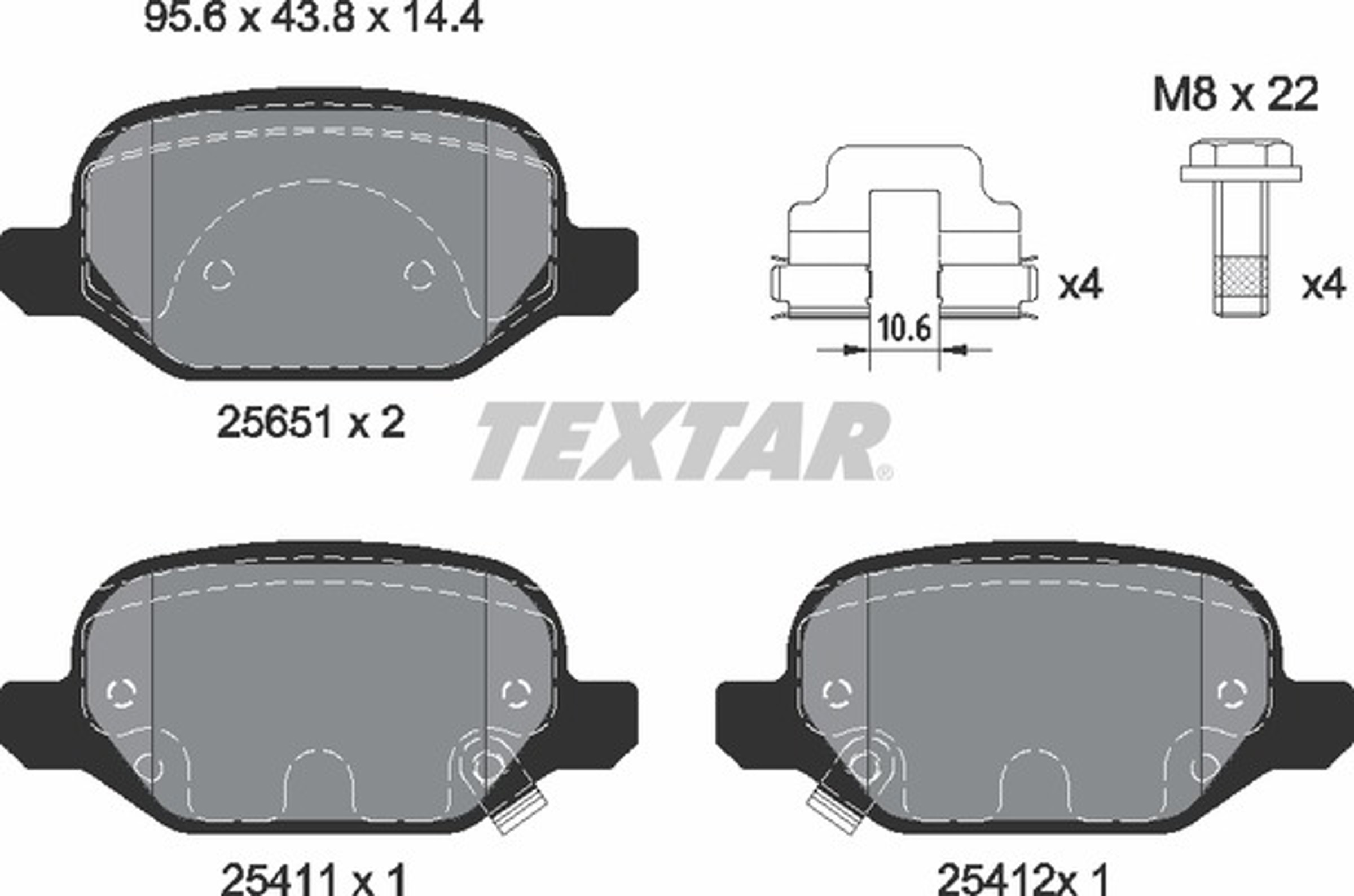 Колодки тормозные дисковые TEXTAR 2565101