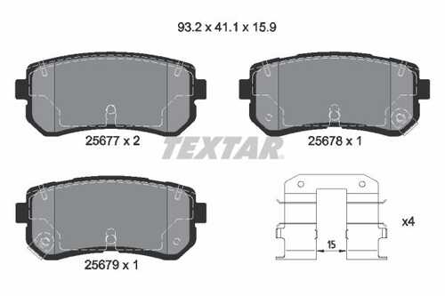 Тормозные колодки TEXTAR 2567701
