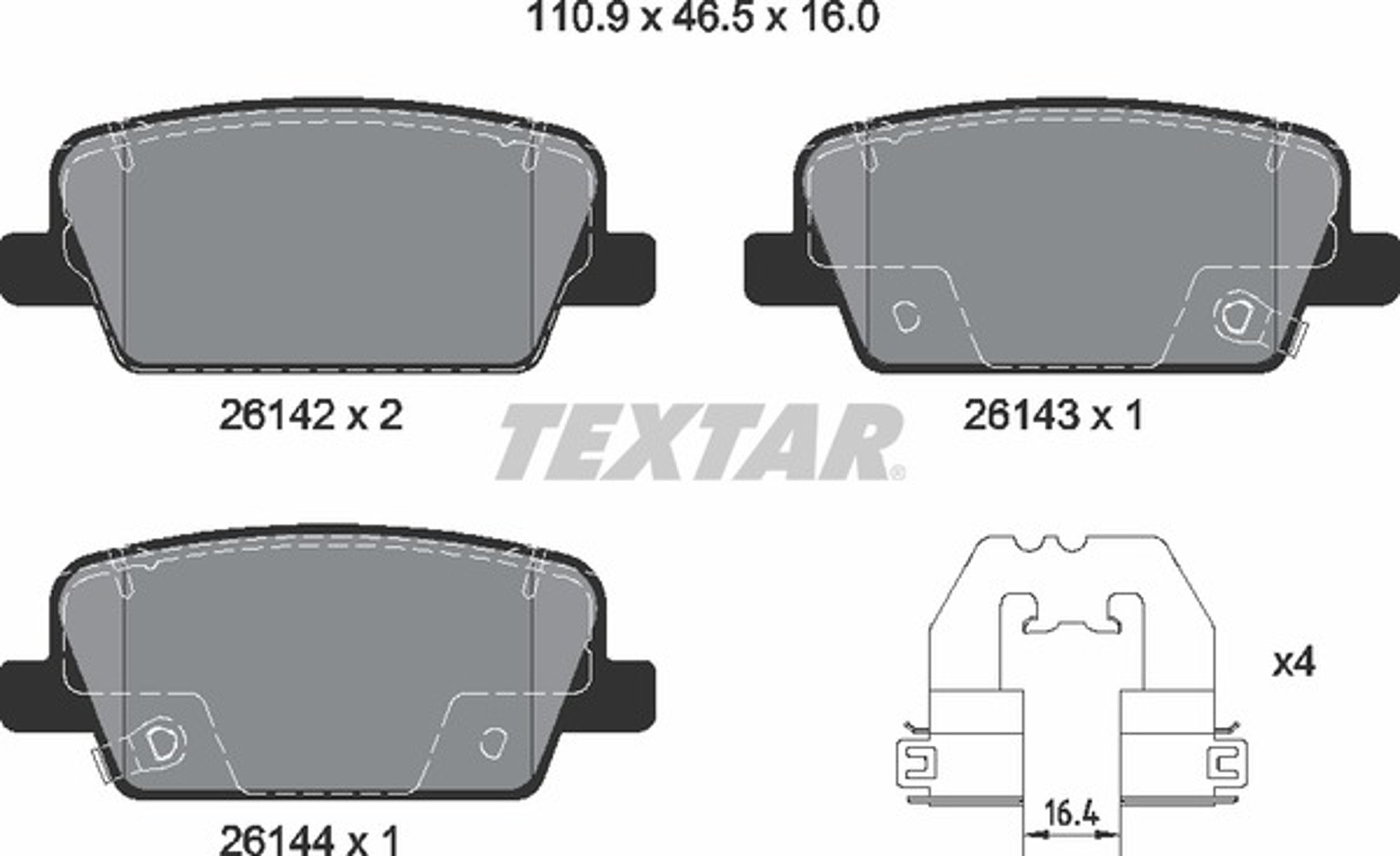 К-т дисков. тормоз. колодок TEXTAR 2614201