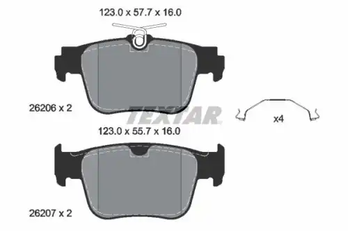 Колодки тормозные дисковые задн vw golf caddy 19- audi a3 20- skoda octavia 19-