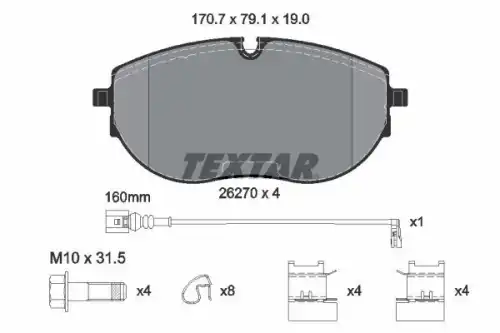 К-т дисков. тормоз. колодок TEXTAR 2627001