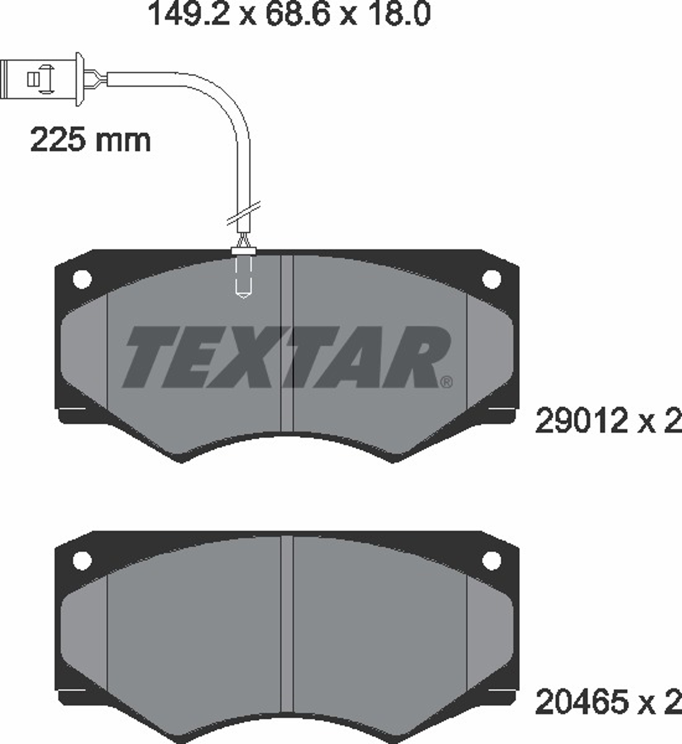 Колодки тормозные дисковые TEXTAR 2901201